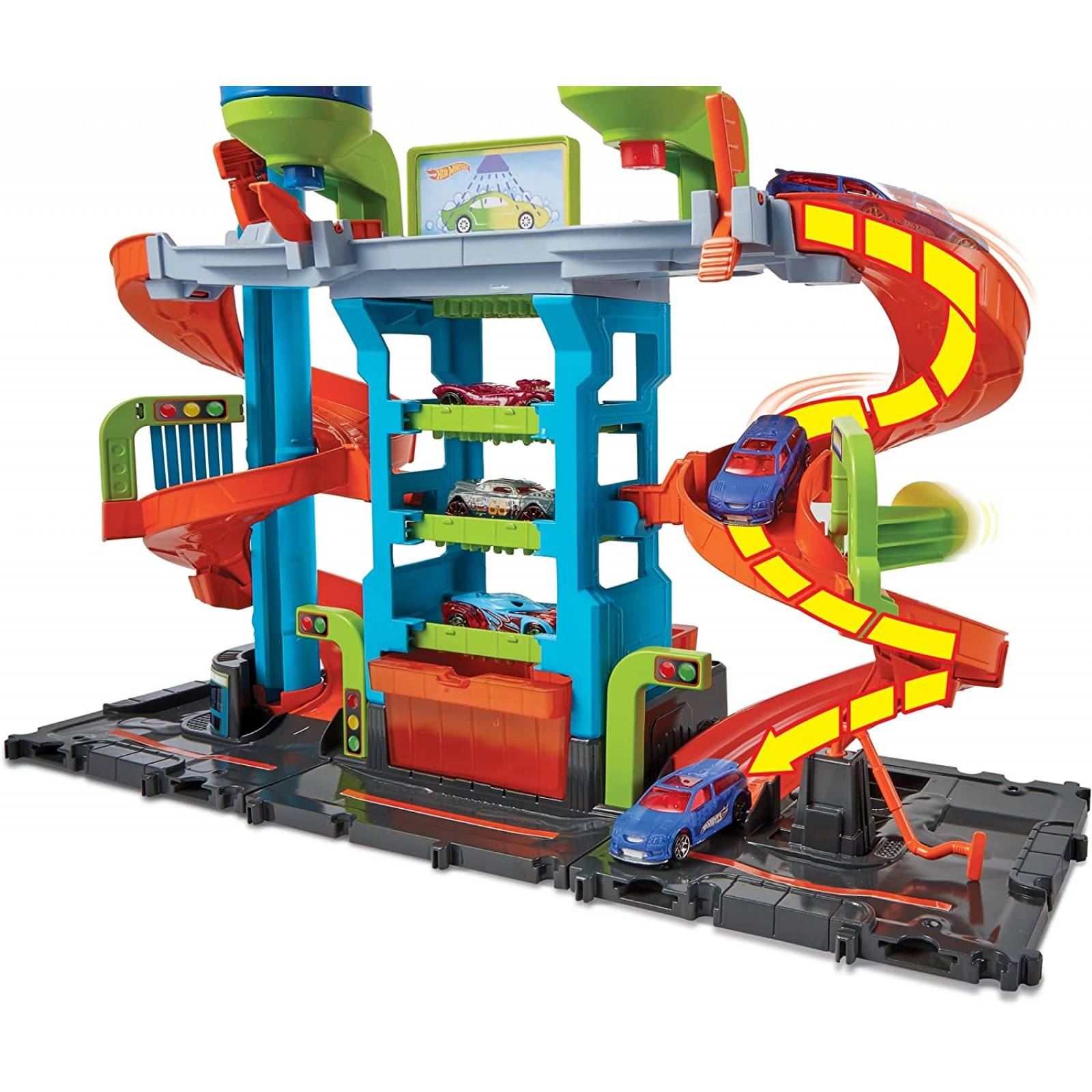 Hot Wheels City Autolavado Mega Torre Set de Juego