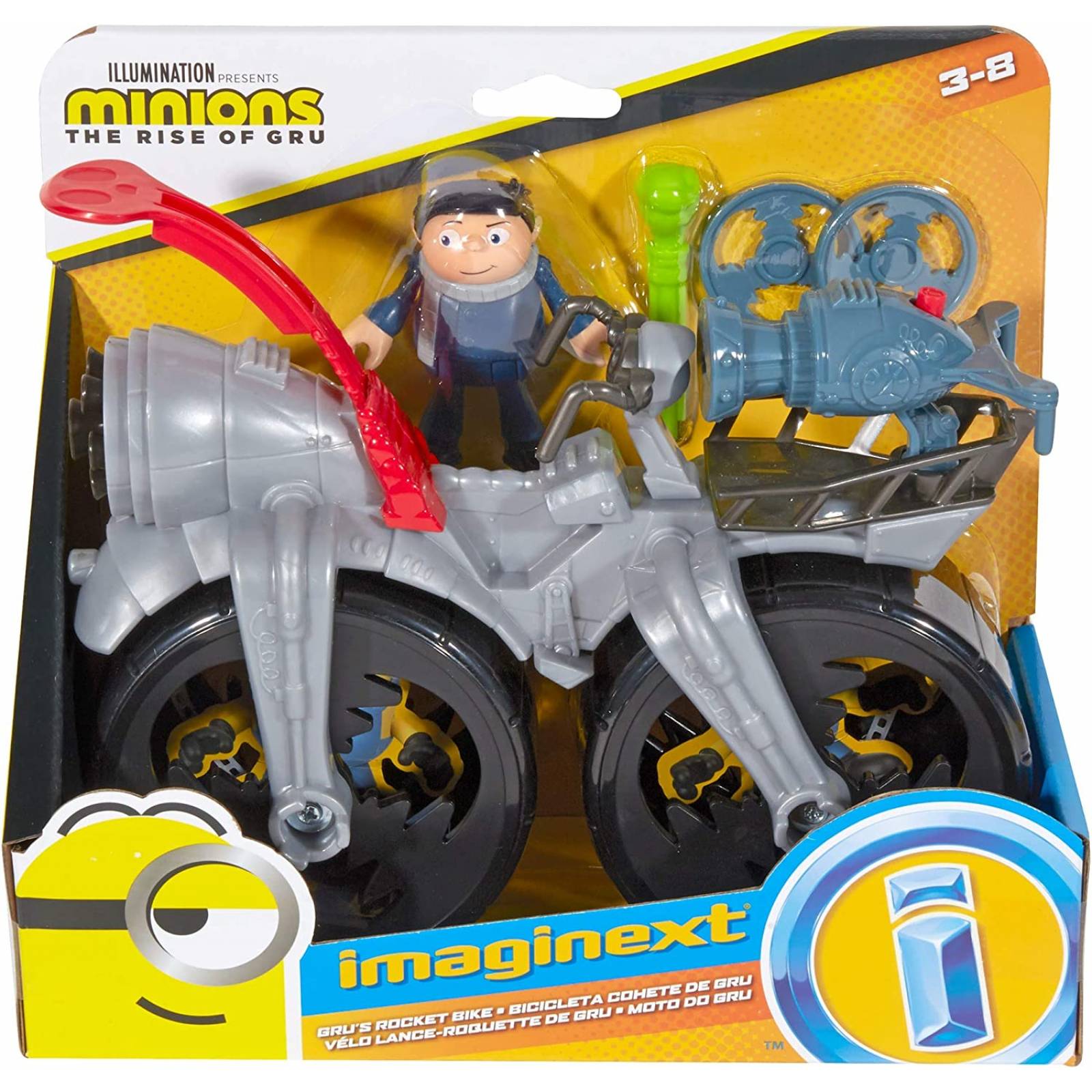 F-p Imaginext Minions Vehiculos - Bicicleta Cohete de Gru Gmp36