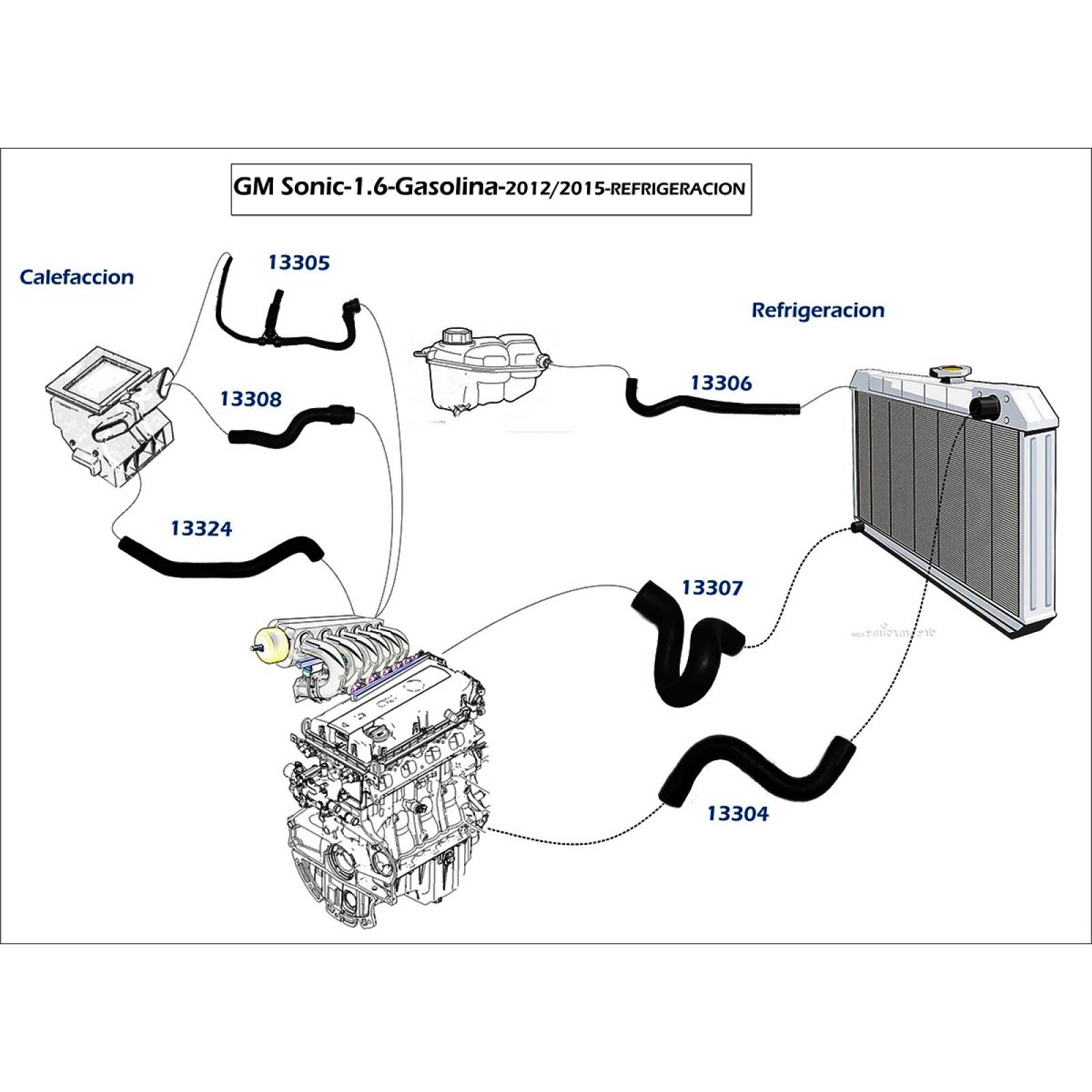 Manguera Radiador Sonic 2012-2017 1.6 Superior