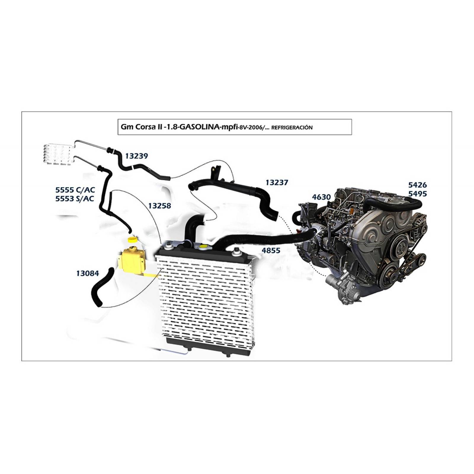 Manguera Refrigeracion Tornado 04-12 1.8 Tubo A Motor