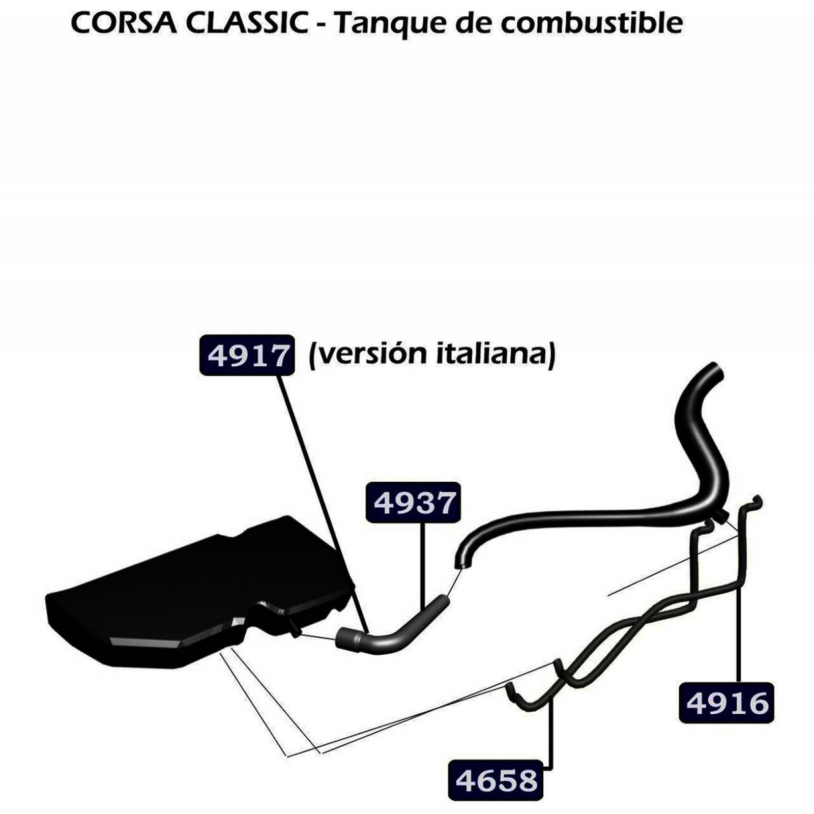 Manguera Combustible Chevy 97-13 1.6 Gasolina Descarga