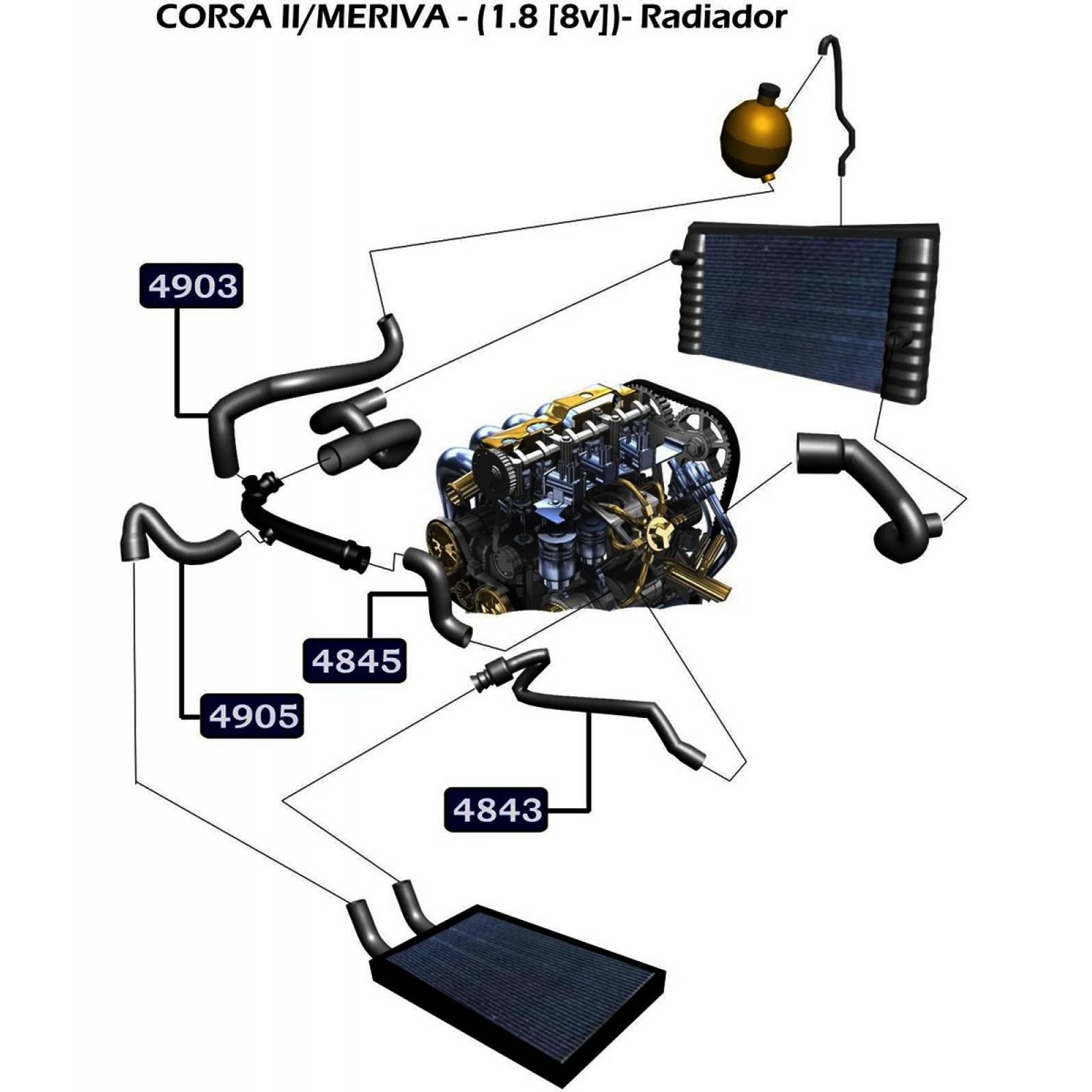 Manguera Calefaccion Meriva 2004-2008 1.8 Gasolina