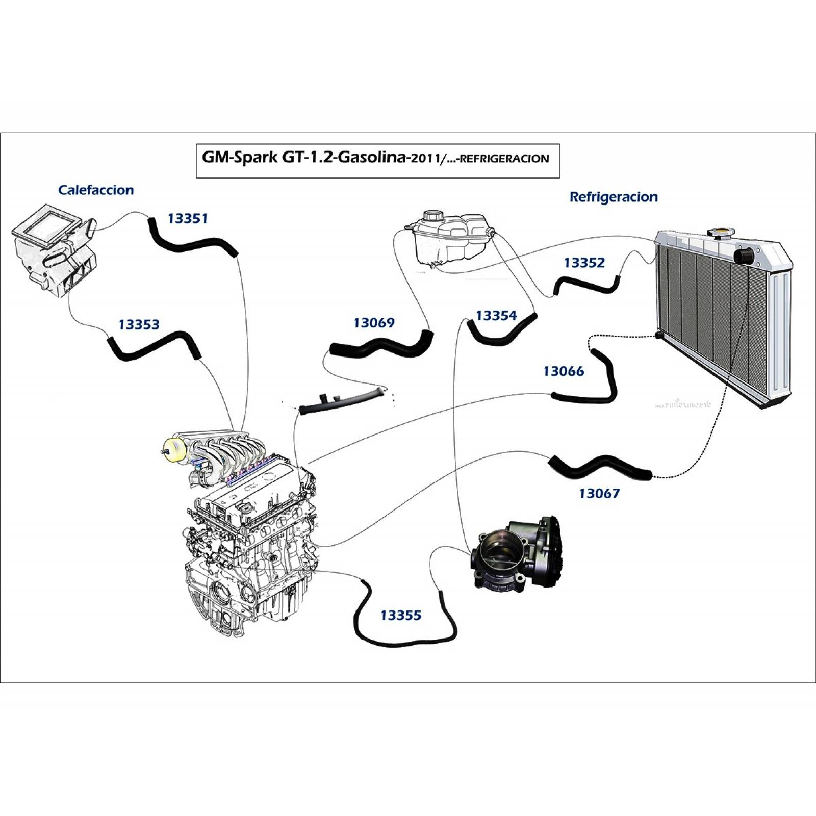 Manguera Refrigeracion Spark 11-17 1.2