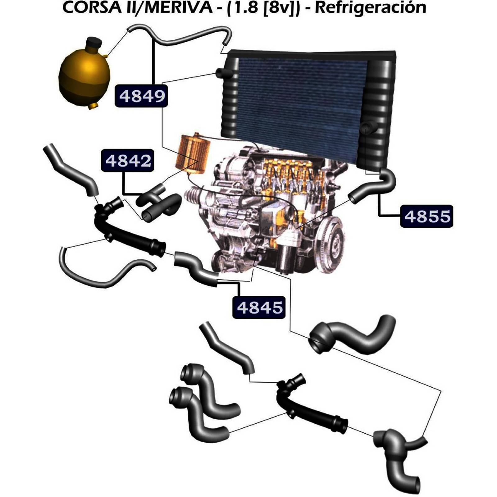 Manguera Refrigeracion Tornado 2004-2012 1.8 Inferior