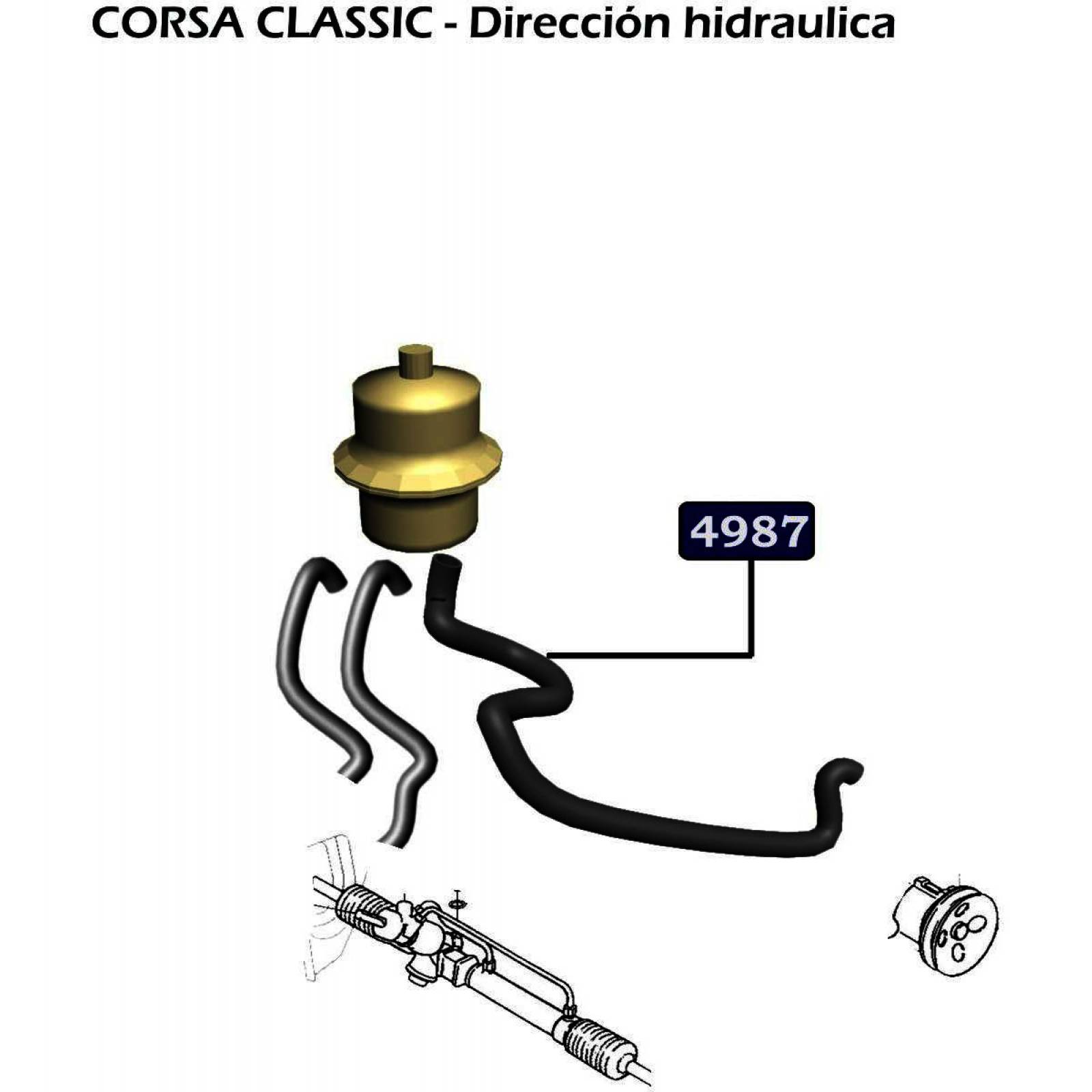 Manguera Direccion Hidraulica Chevy 97-13 1.6 Gasolina