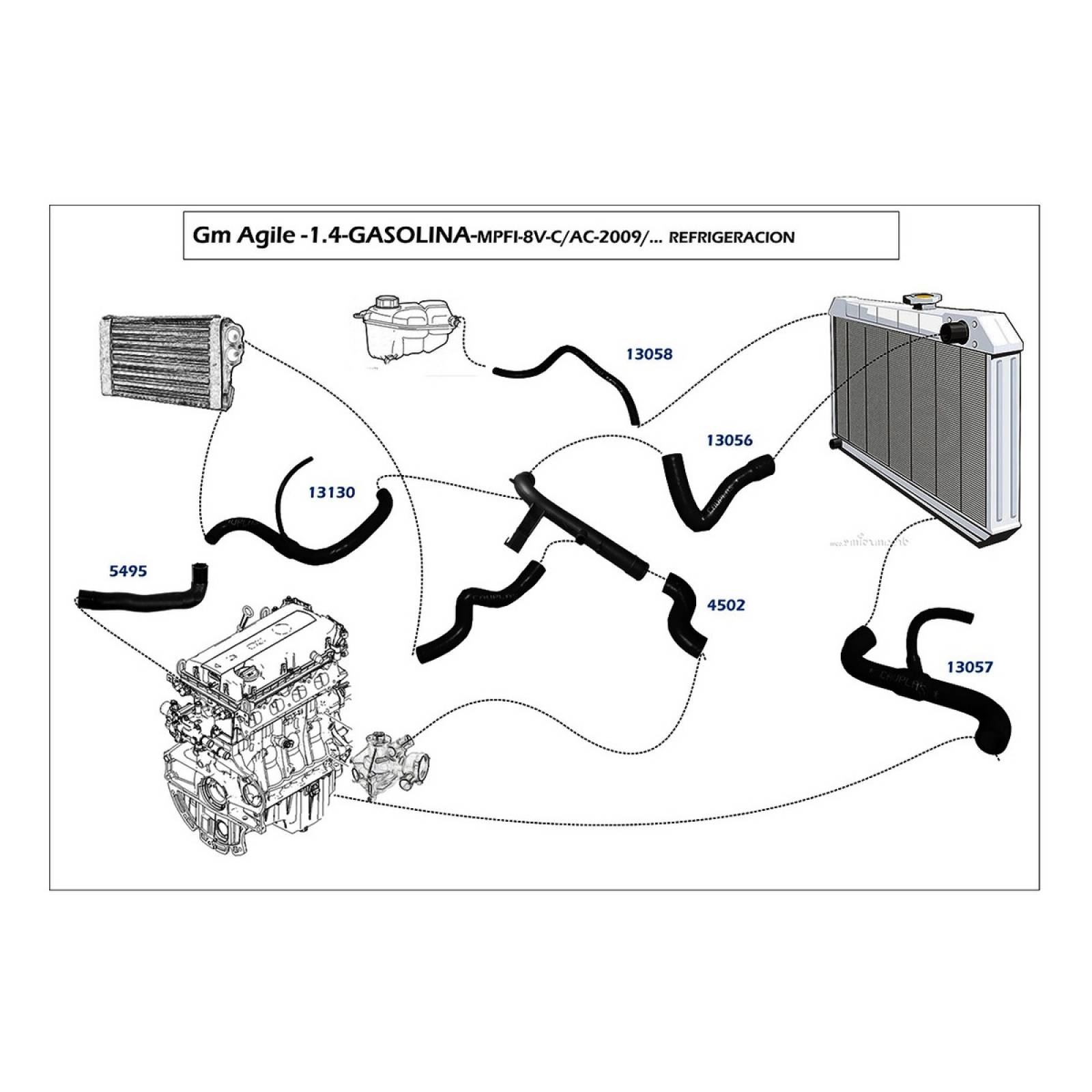Manguera Radiador Tornado 2012-2018 1.8 Superior