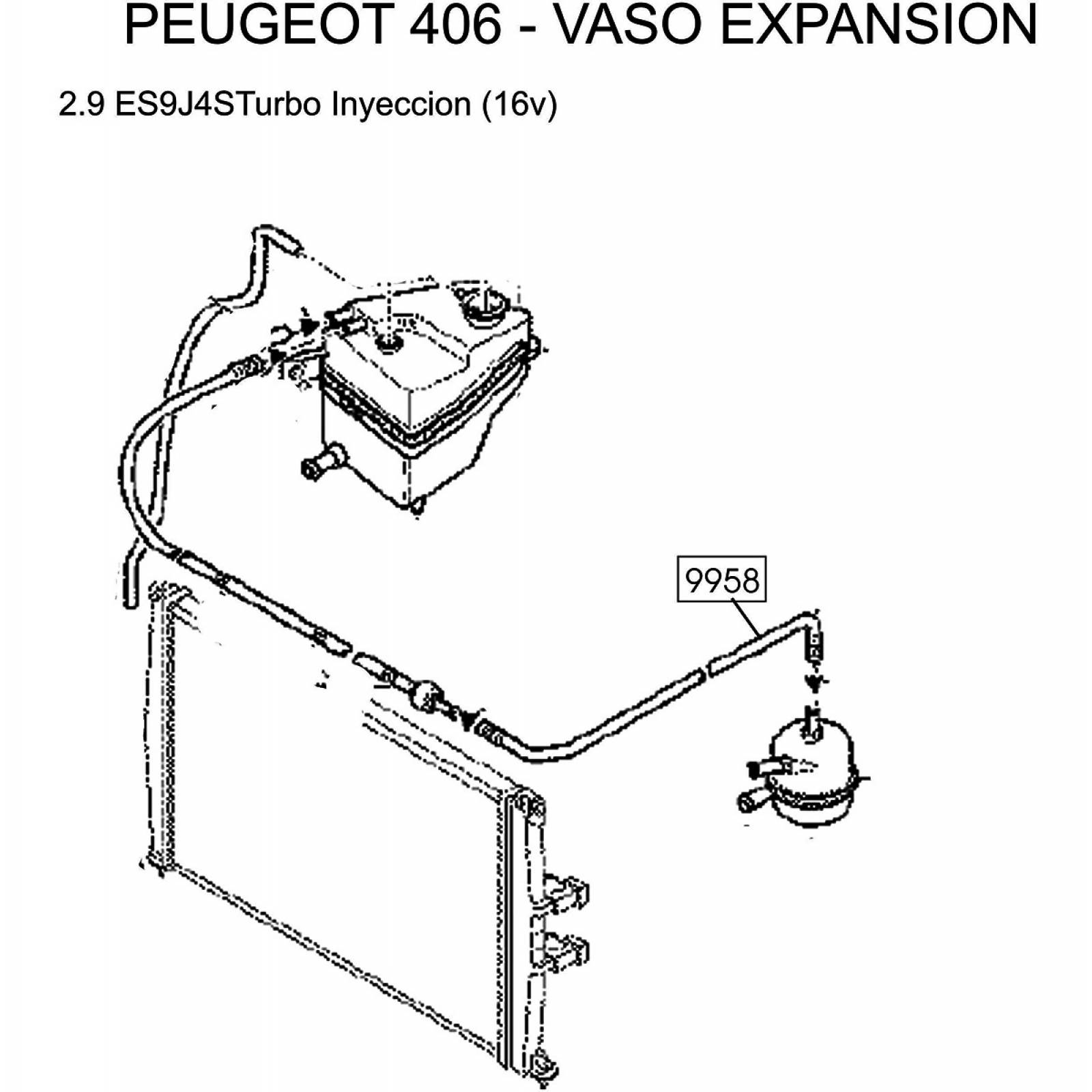 Manguera Refrigeracion Peugeot 406 01-05 3.0