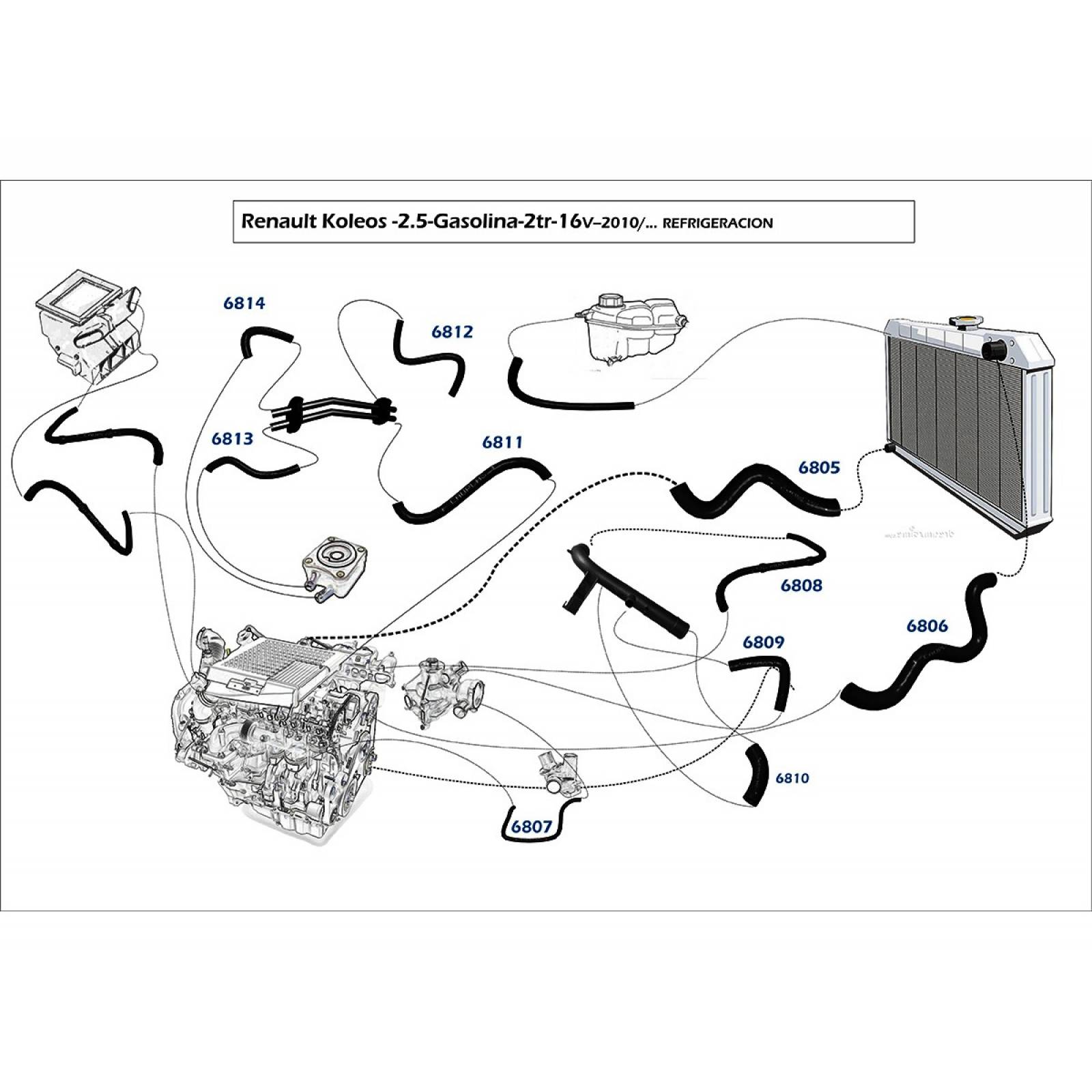 Manguera Radiador Koleos 2009-2018 2.5 Superior