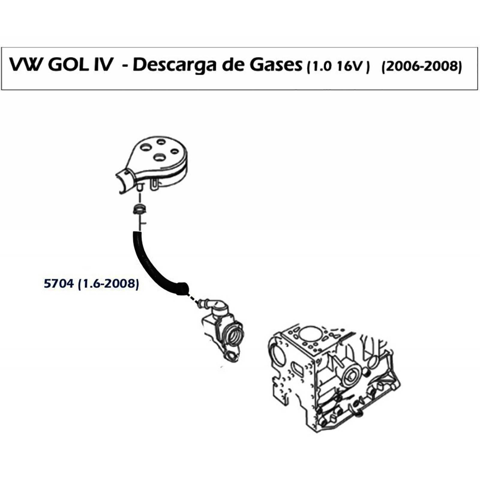 Manguera Descarga Gases Crossfox 2007-2017 1.6 Gasolina