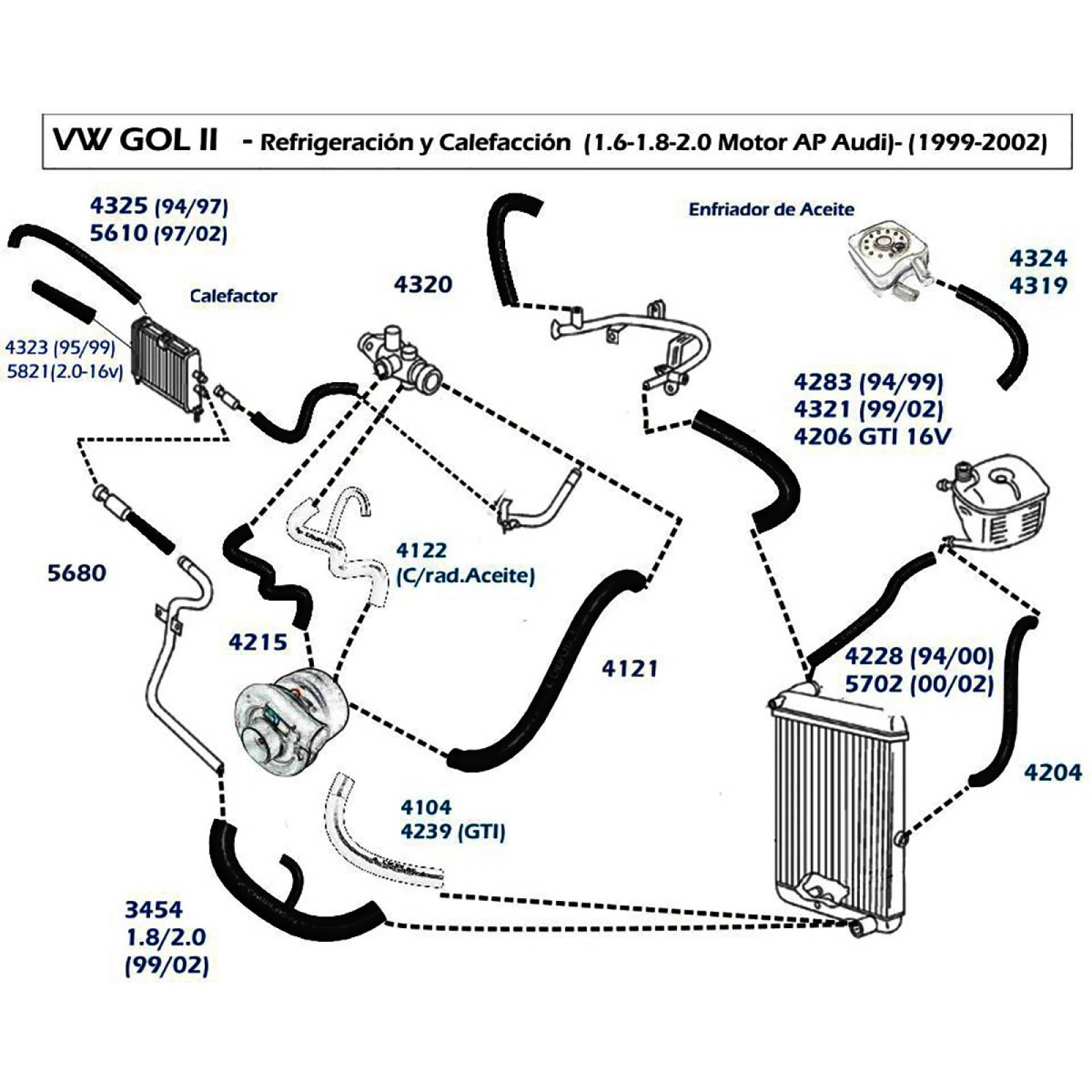 Manguera Radiador Pointer 1998-1999 1.8 Superior