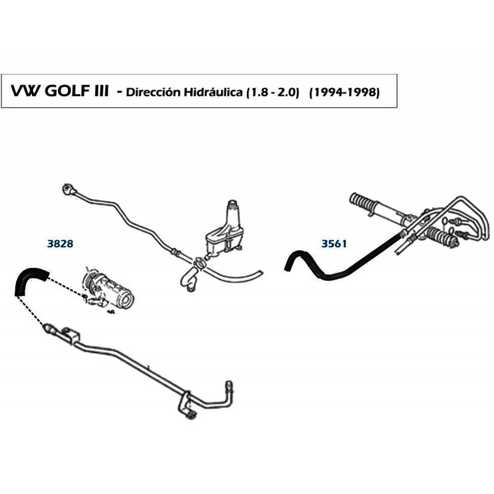 Manguera Direccion Hidraulica Jetta A4 94-02 2.8 Gas