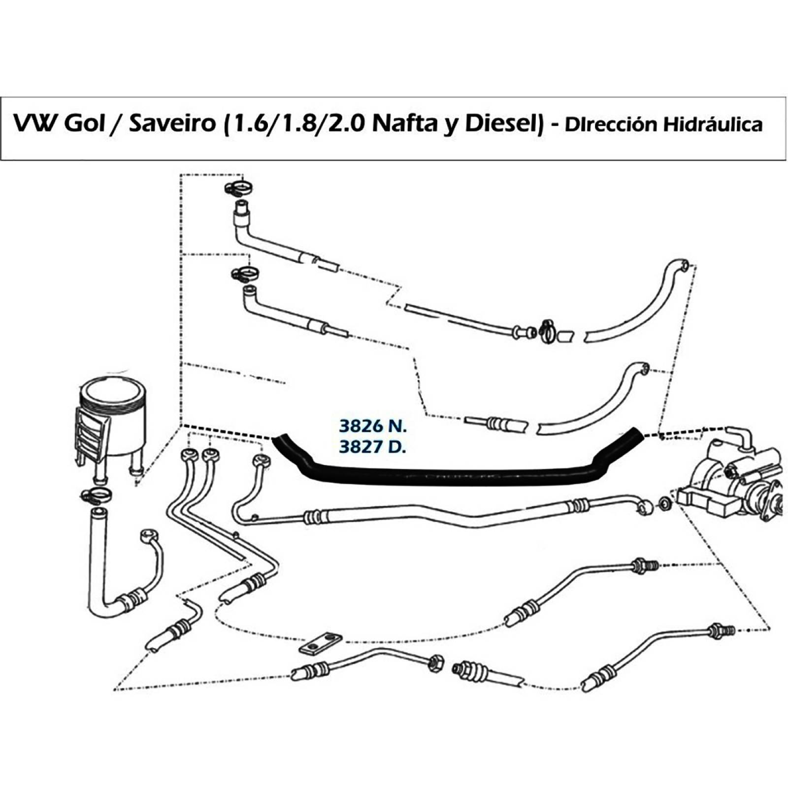 Manguera Direccion Hidraulica Pointer 98-02 1.8 Gasolin