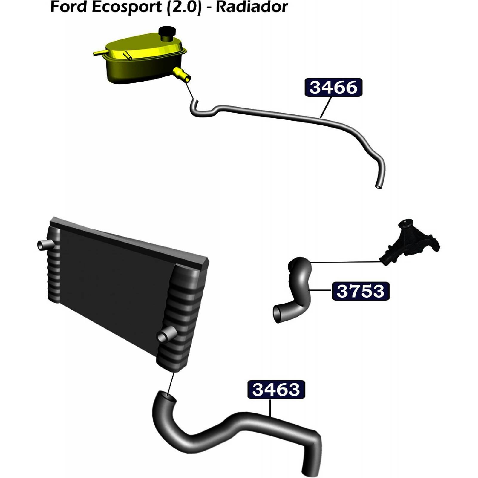 Manguera Radiador Ecosport 2004-2012 2.0 Superior