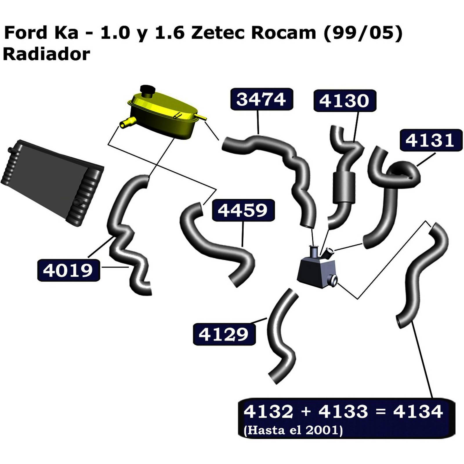 Manguera Refrigeracion Ford Ka 2001-2008 1.6 Superior