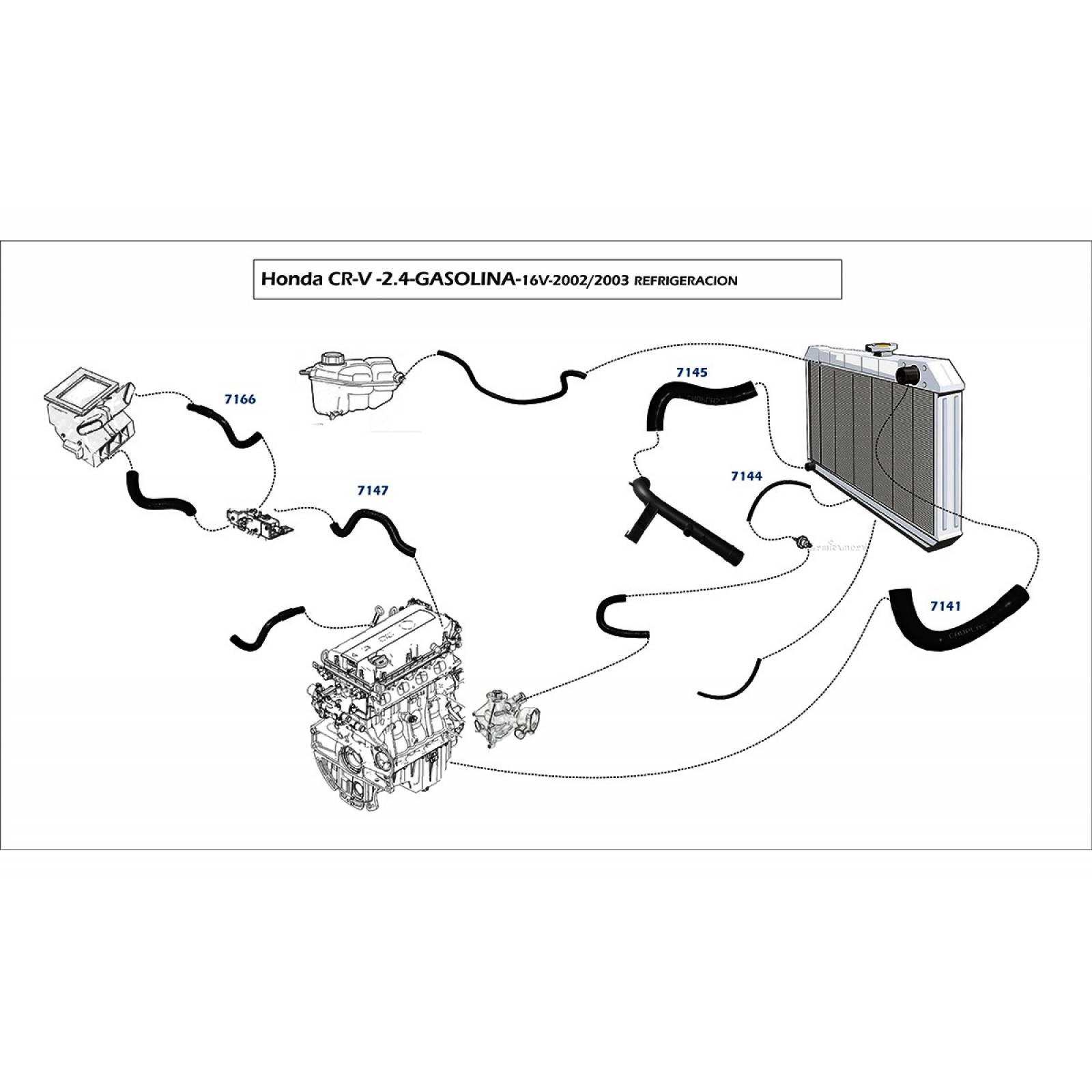Manguera Calefaccion Honda Crv 2004-2006 2.4 Gasolina