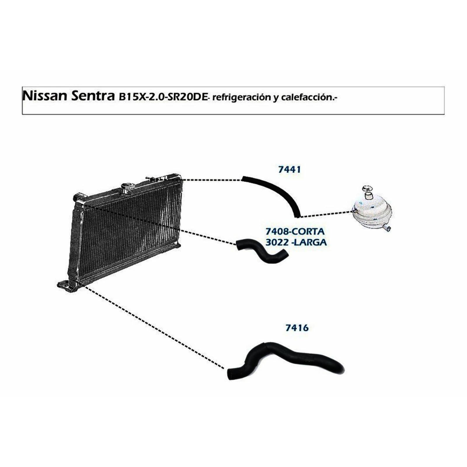 Manguera Radiador Nissan Nx 1992 2.0 Superior