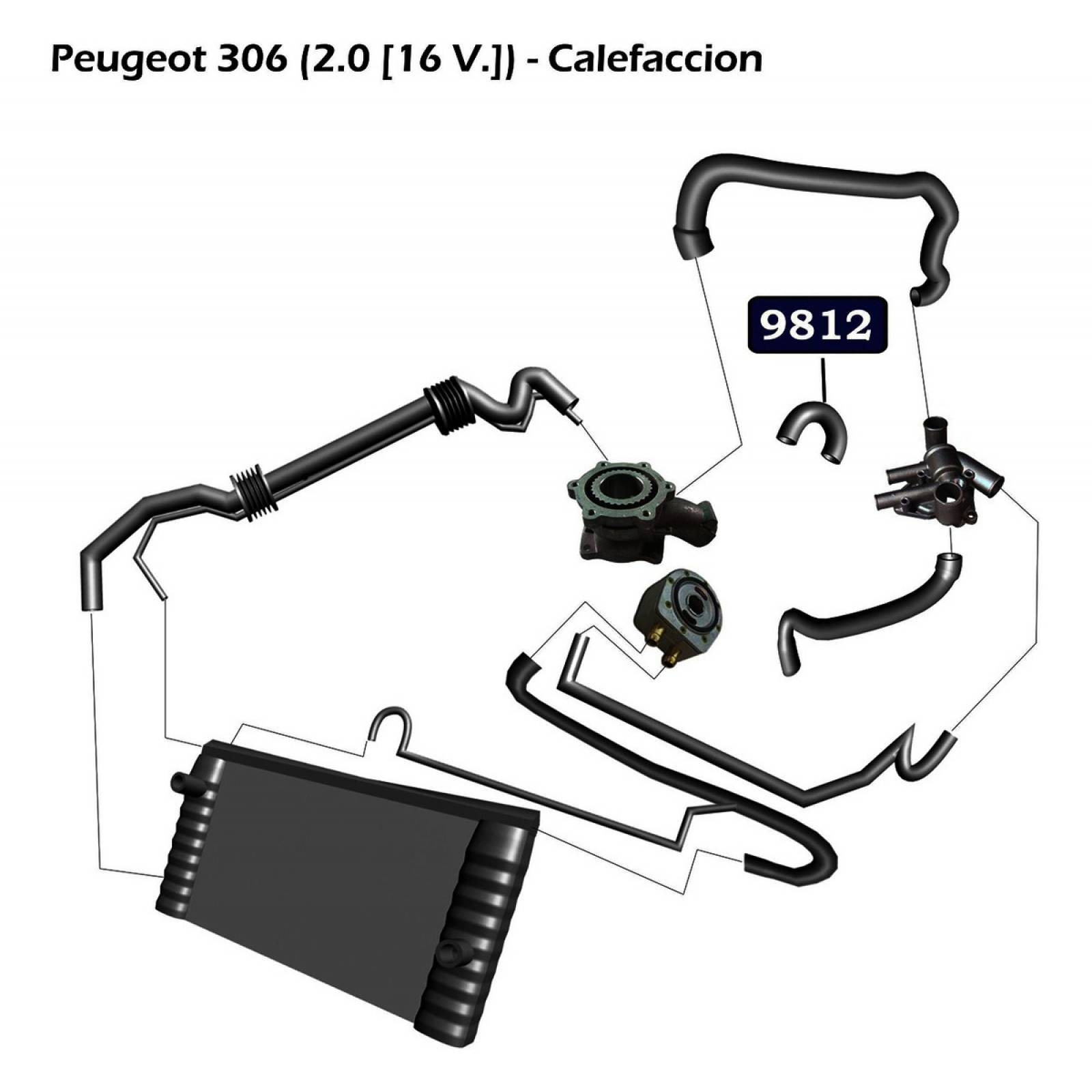 Manguera Calefaccion Peugeot 306 1998-2002 1.8 Gasolina
