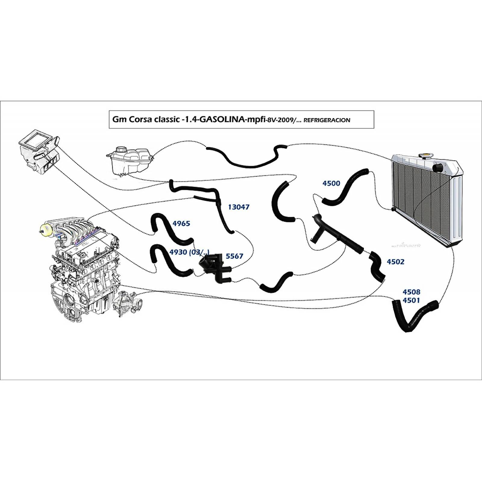 Manguera Calefaccion K3500 99-00 5.7 Gasolina 6.5