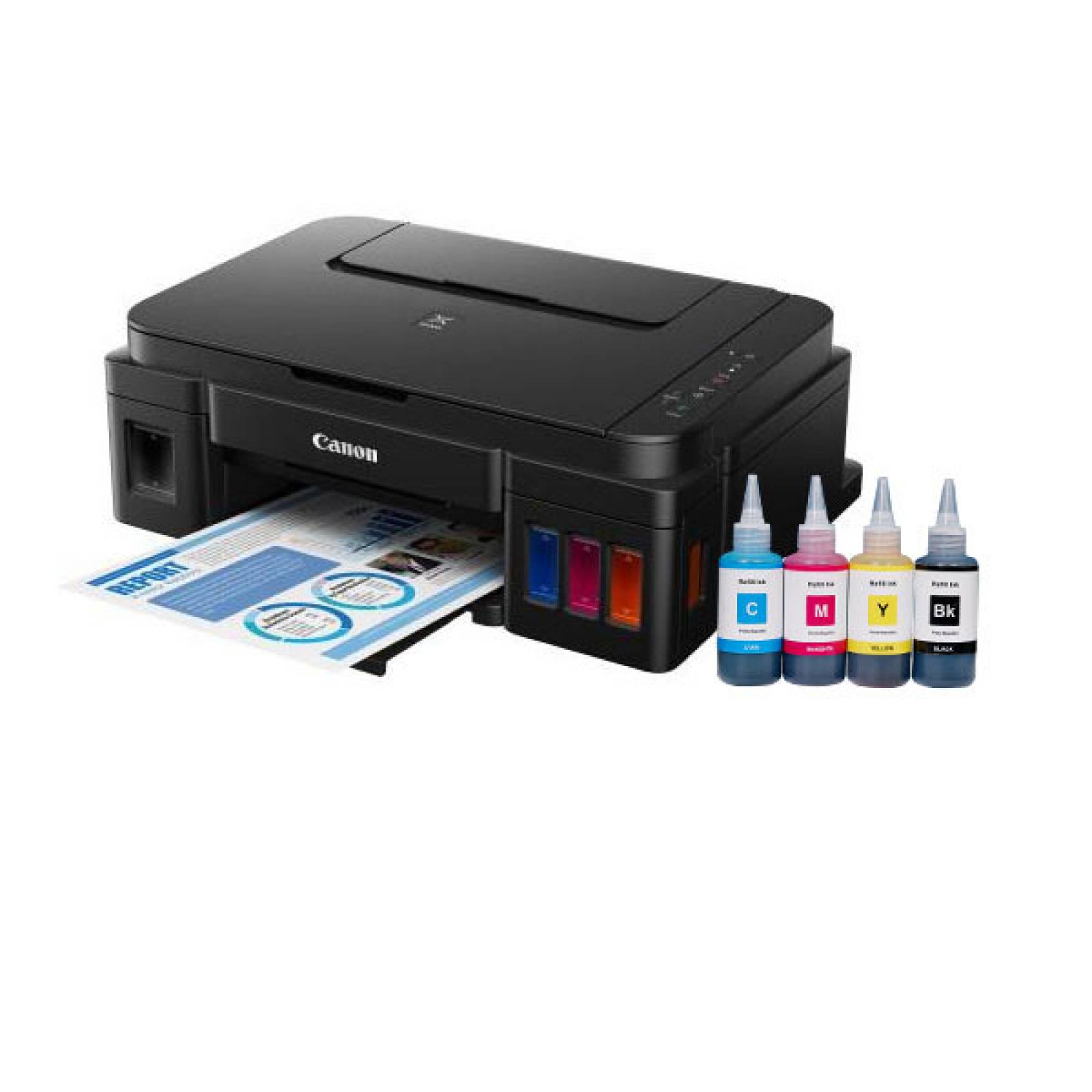 Impresora A Color Multifunción Canon Pixma G2110 Negra