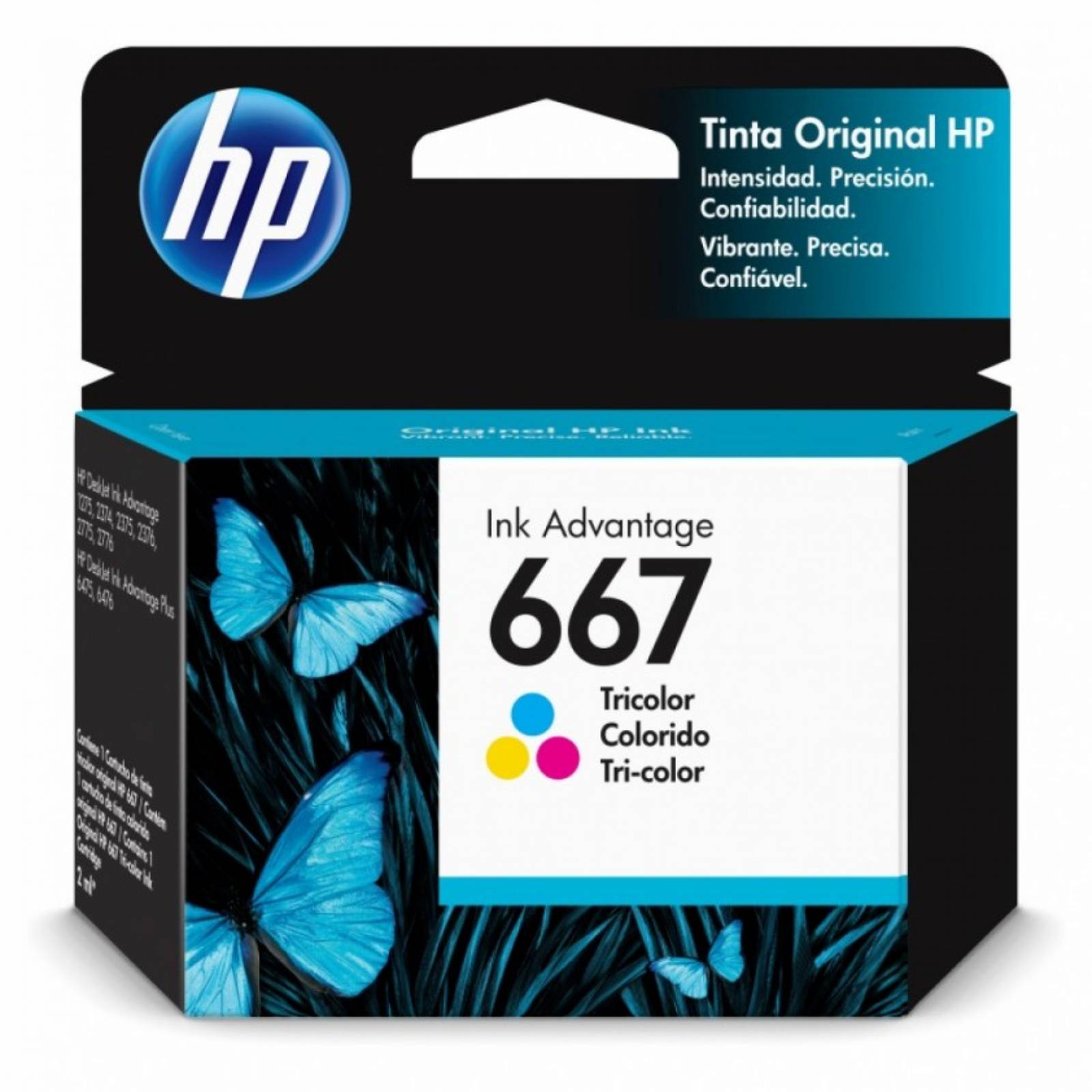 Tinta hp 667 tricolor 3ym78al