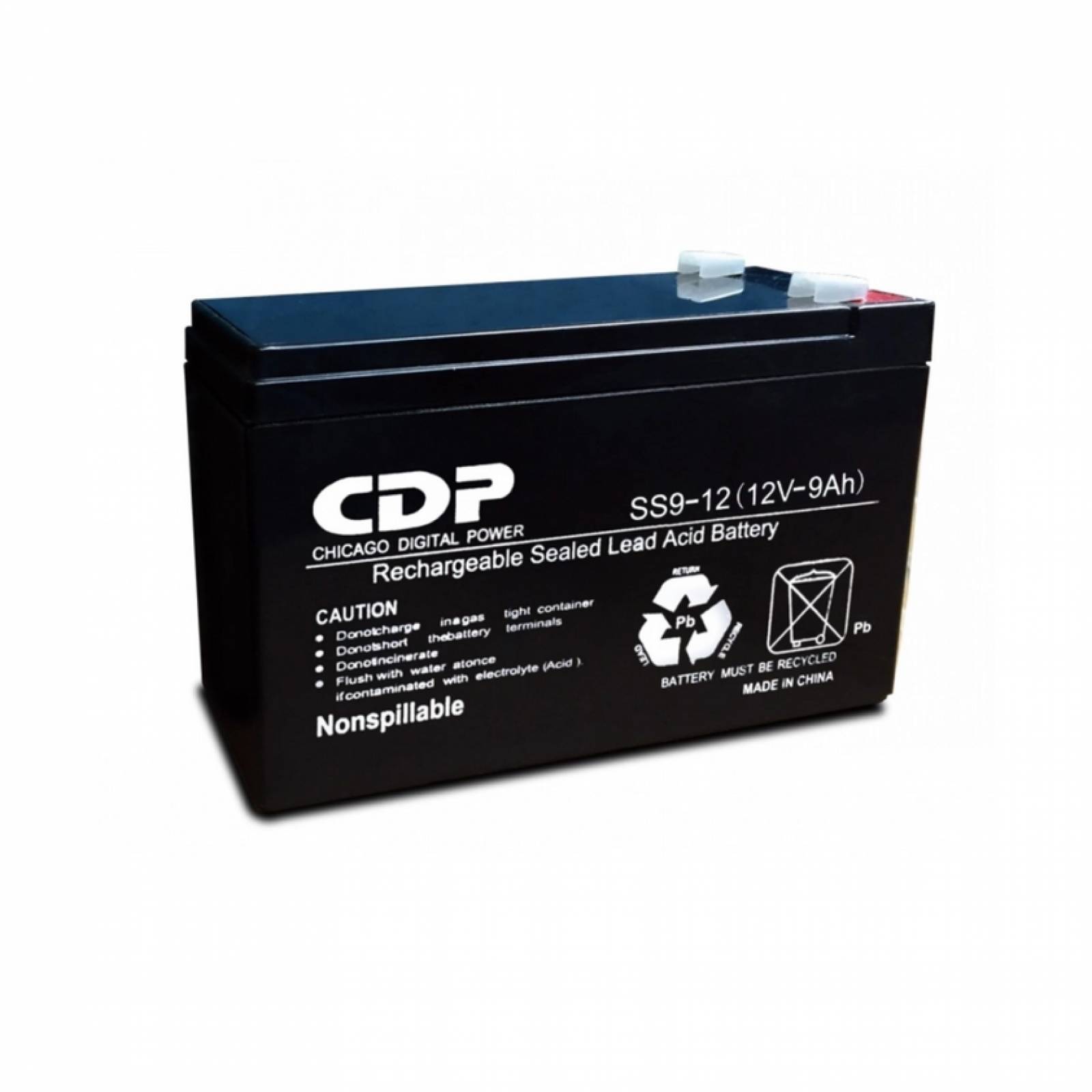 Bateria de reemplazo marca CDP mod SLB12-9 ah plomo acido libre de mantenimiento