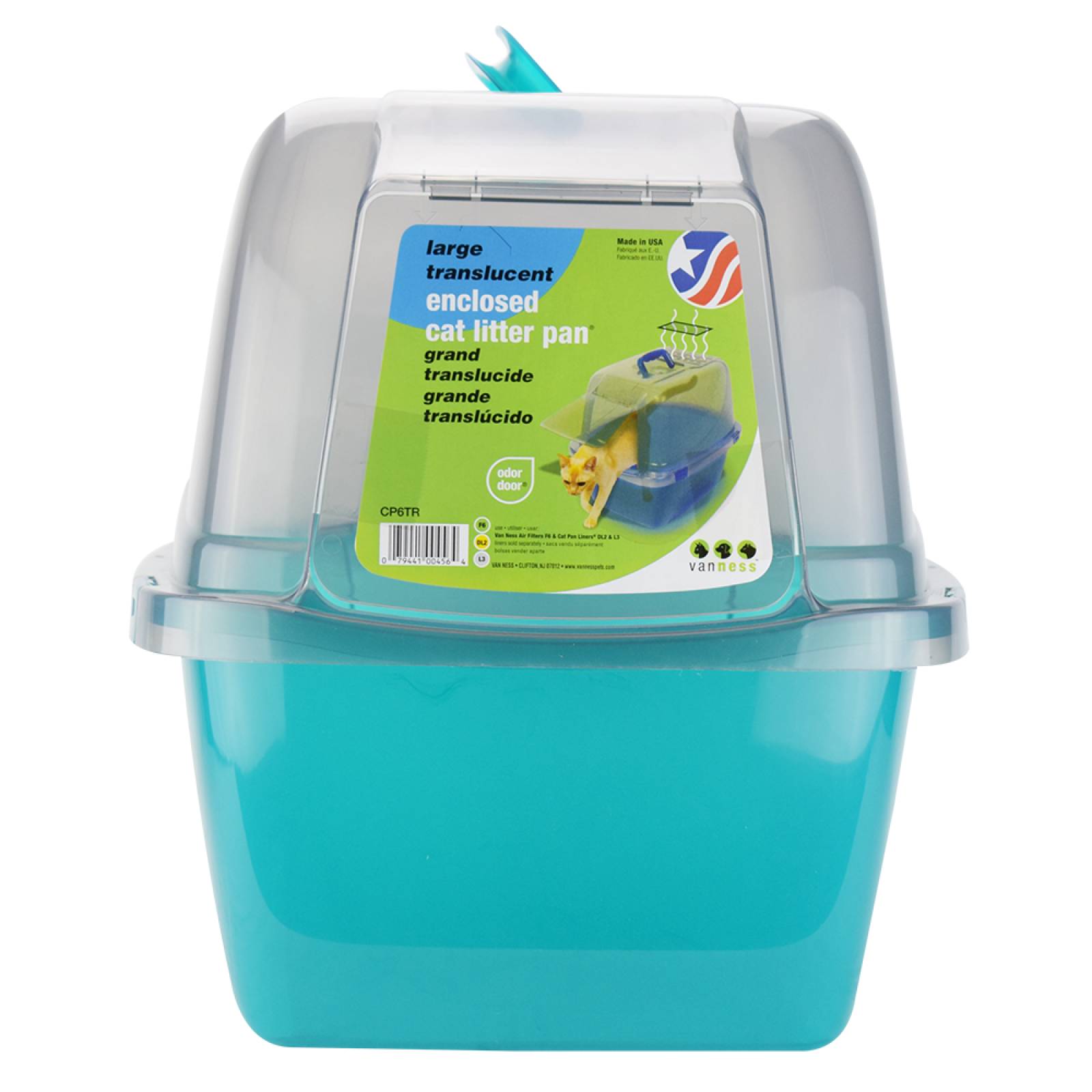 Arenero Gde Traslusido Cubierto P/Gato