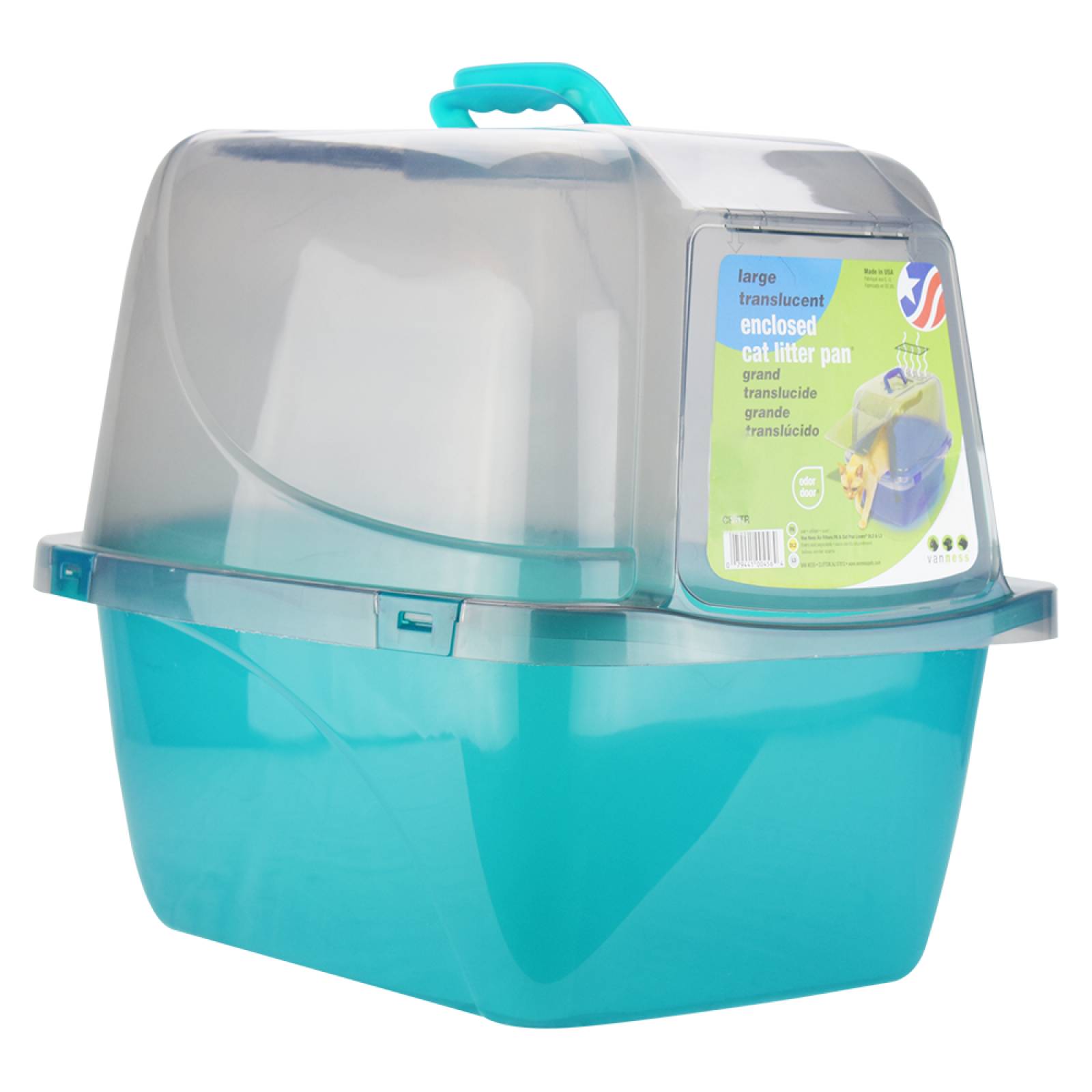 Arenero Gde Traslusido Cubierto P/Gato