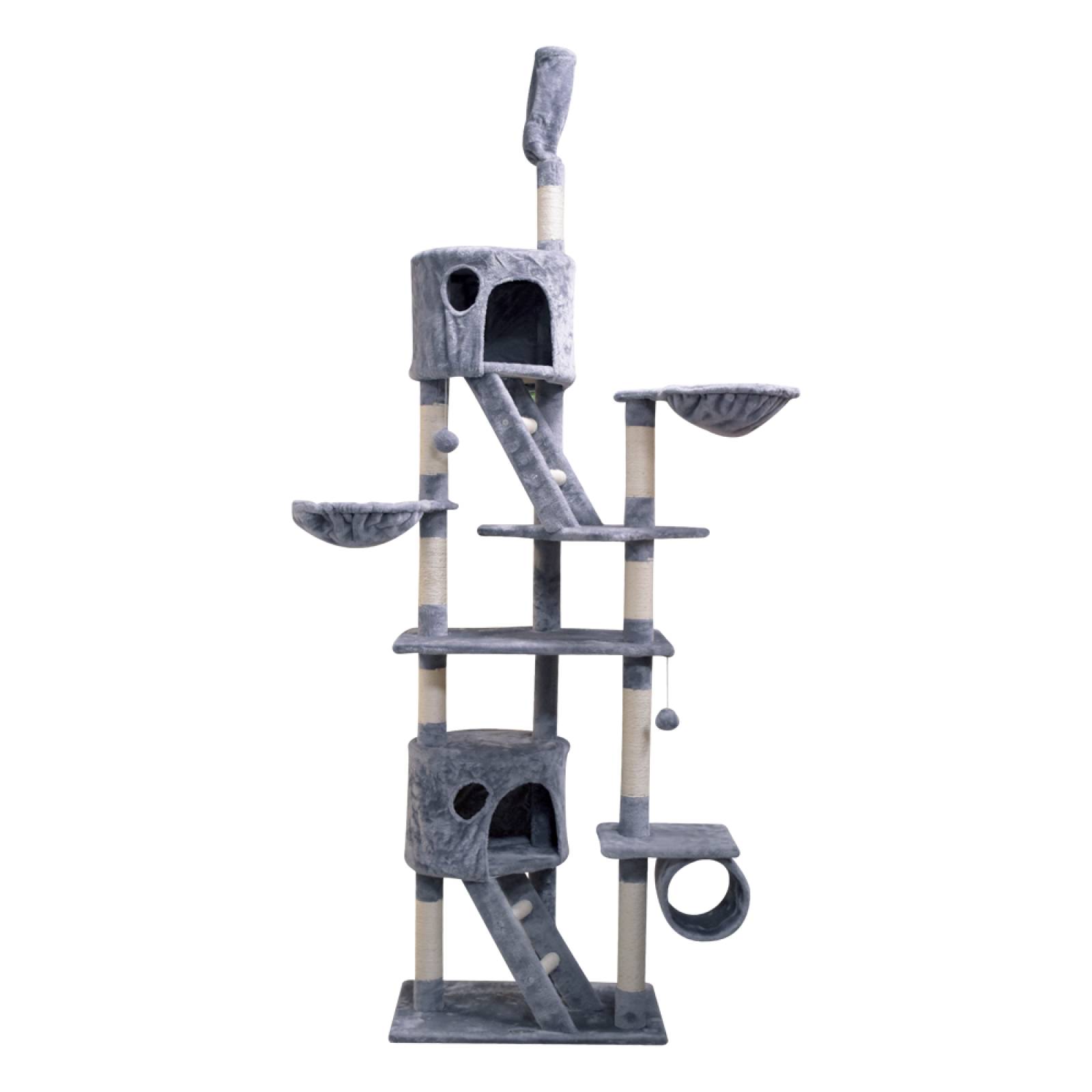 Mueble Para Gato C/Tunel, Hamacas, Casas Y Escaleras 240 Cm