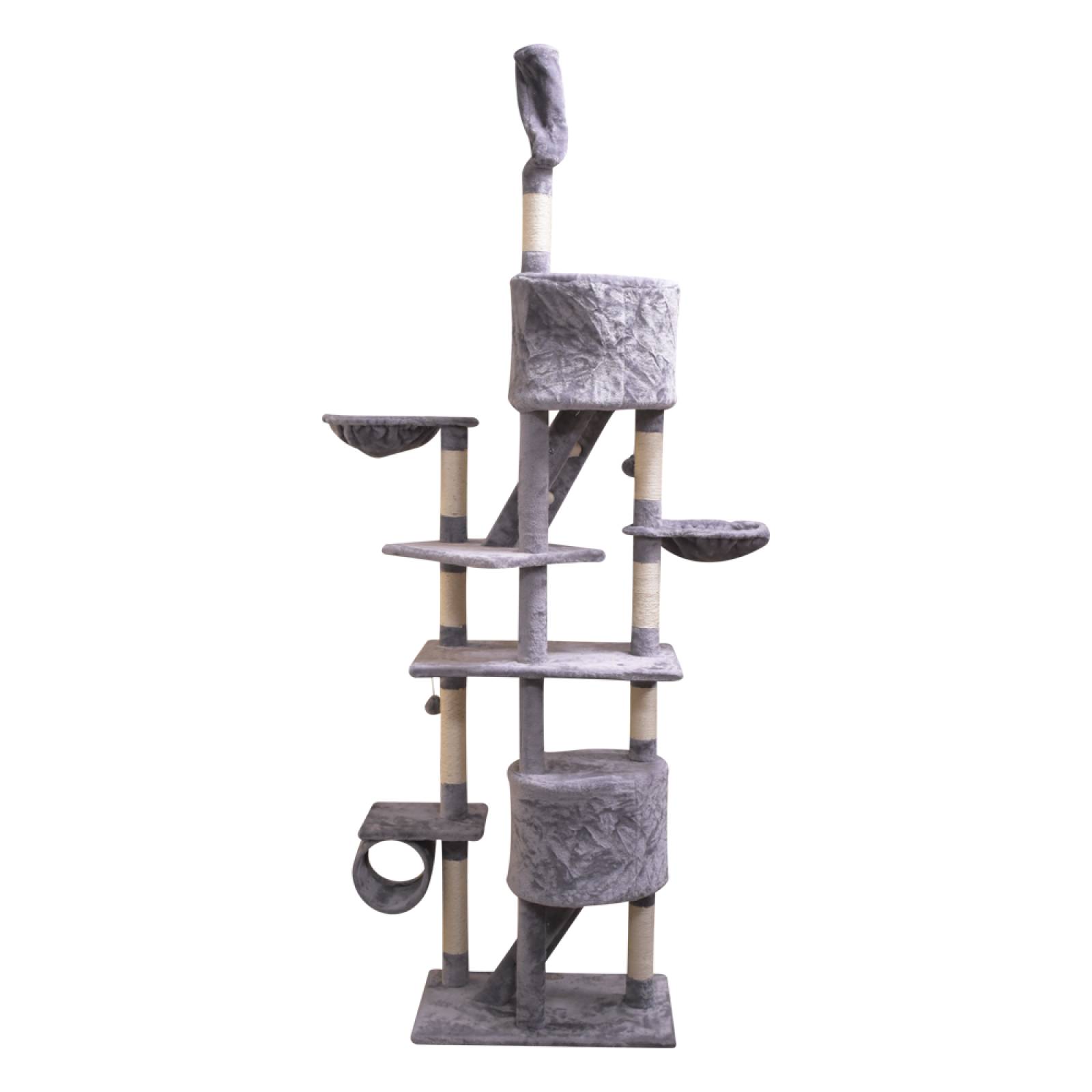 Mueble Para Gato C/Tunel, Hamacas, Casas Y Escaleras 240 Cm