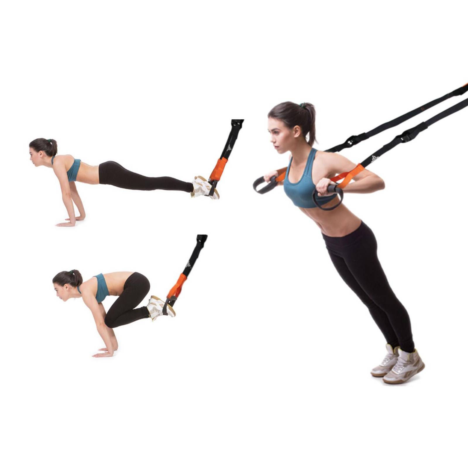 Sistema De Cuerdas Trx Para Suspensión Profesionales Naranja