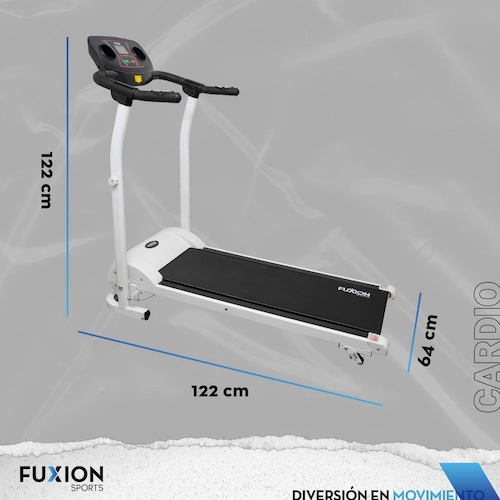 Caminadora Fuxion Sports Eléctrica Digital 1.5 HP Blanco