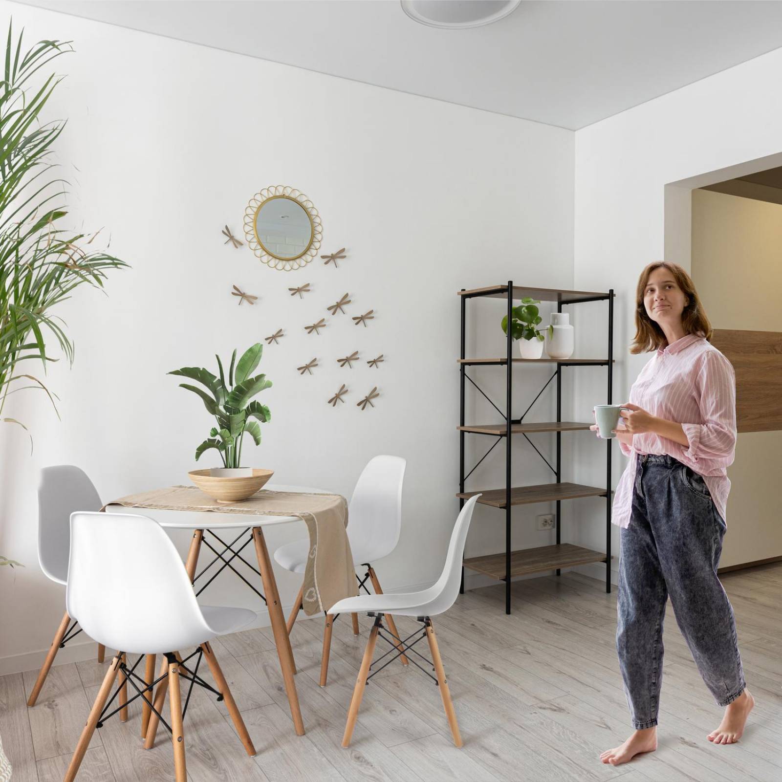 Set 4 Sillas Eames Minimalista - BLANCO