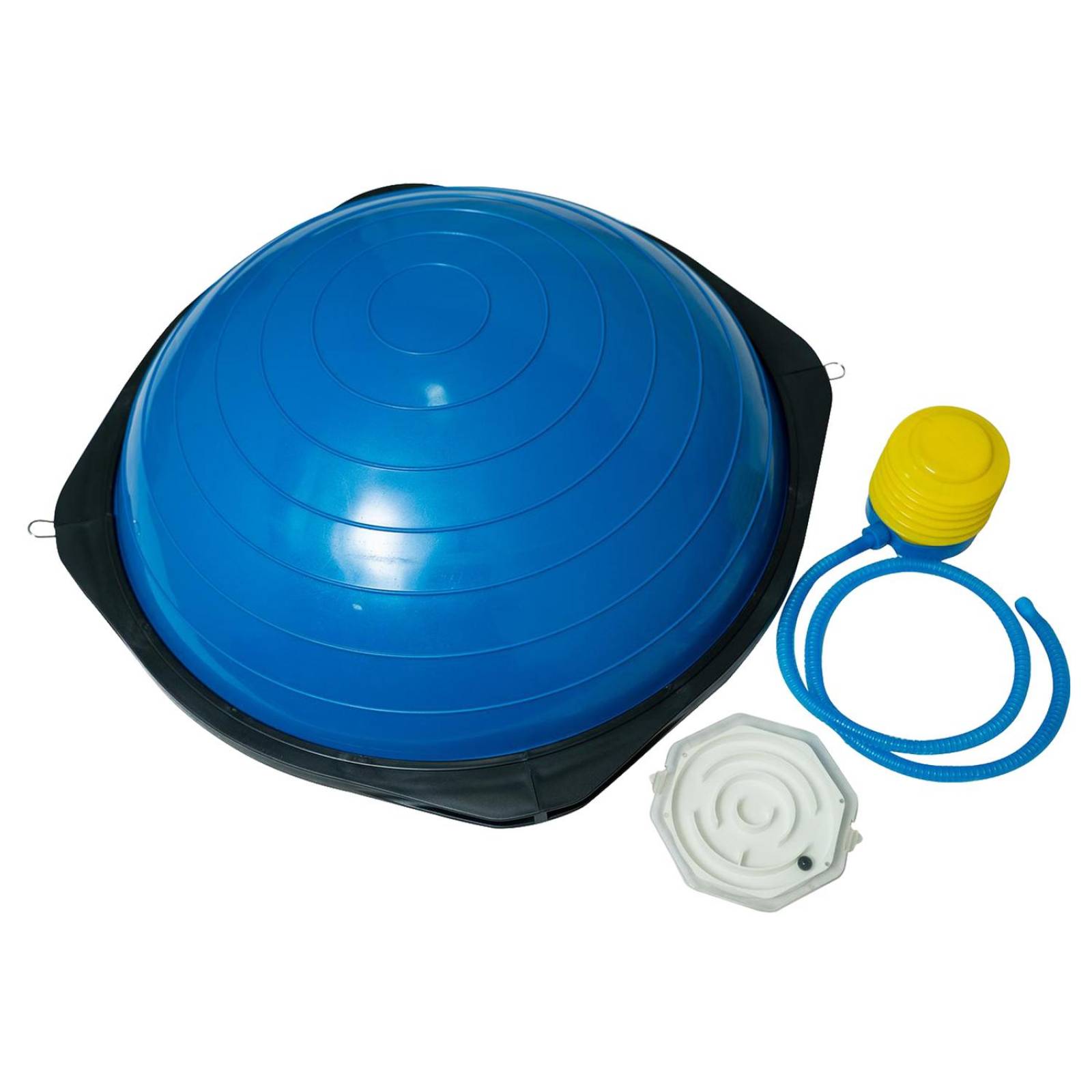 Pelota Bosu Equilibrio Entrenamiento Fitness 65 Cm + Ligas de Ejercicio –  Azul