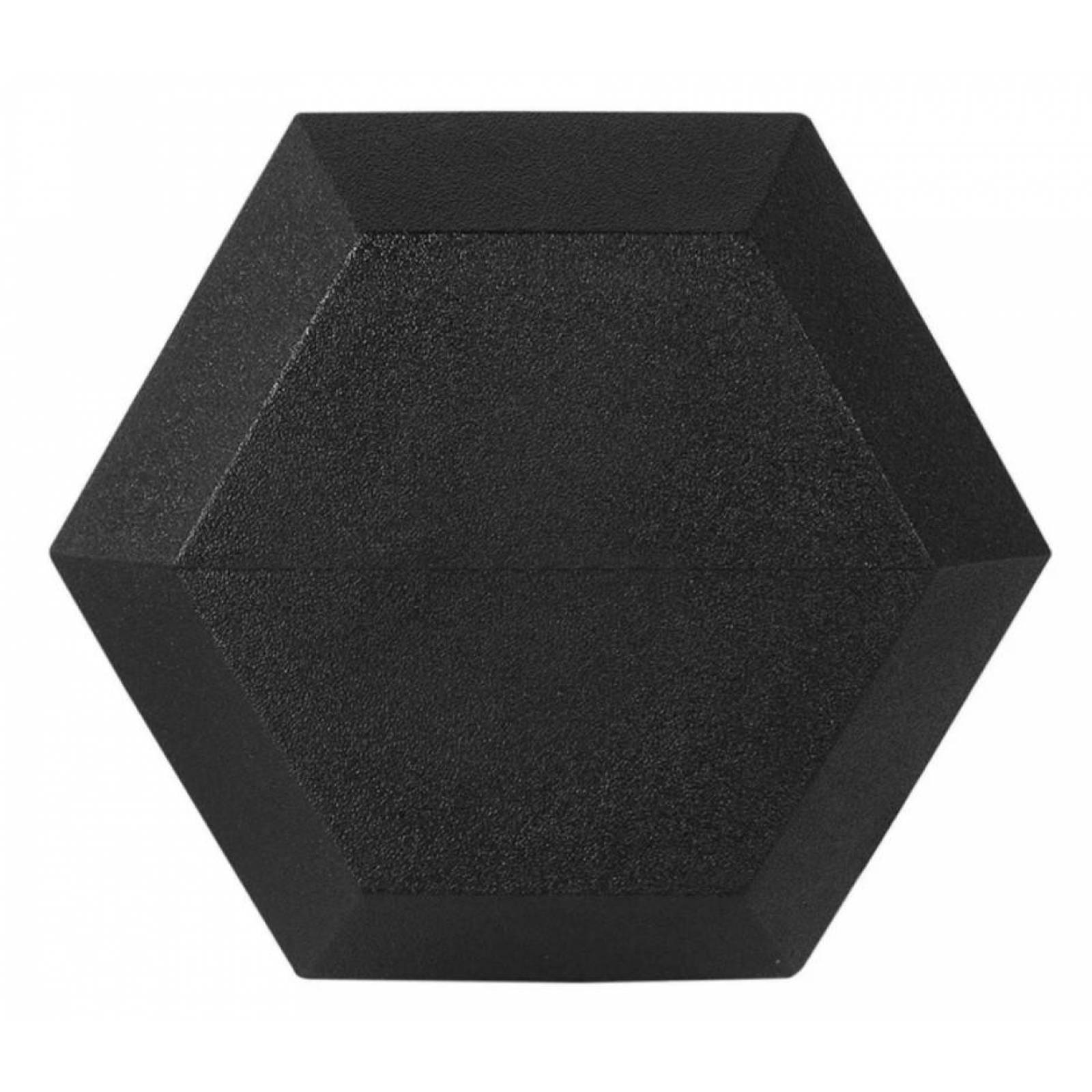 Mancuerna Hexagonal De Acero 30 Lb Forro Neopreno Negro