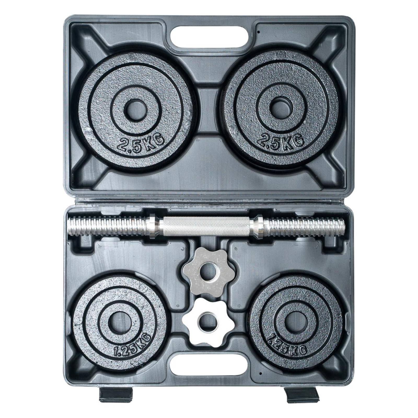 Set De 20 Libras De Discos Con Estuche Negro