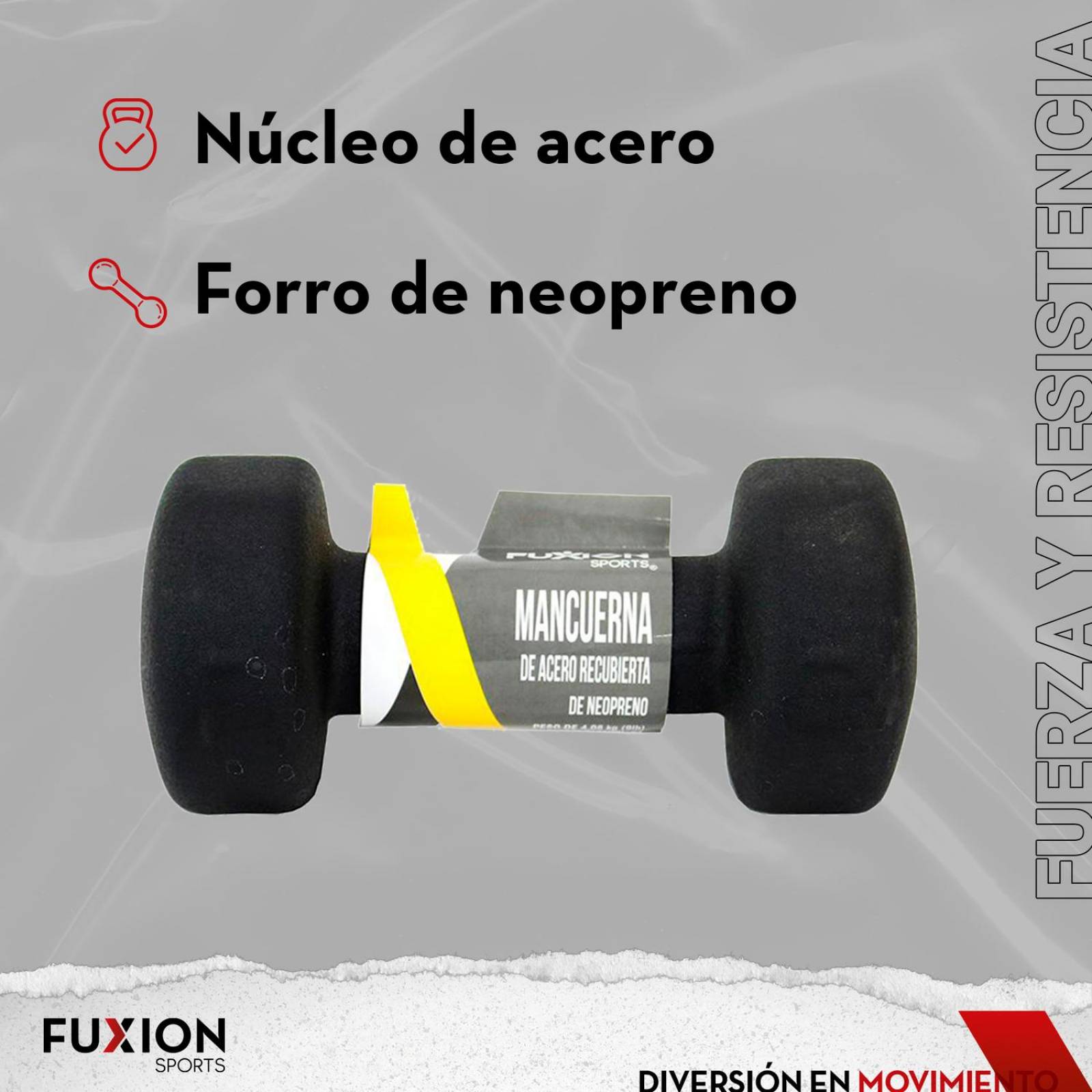 2 Mancuernas Circulares De Fierro Cubierta De Neopreno 9lb Negro