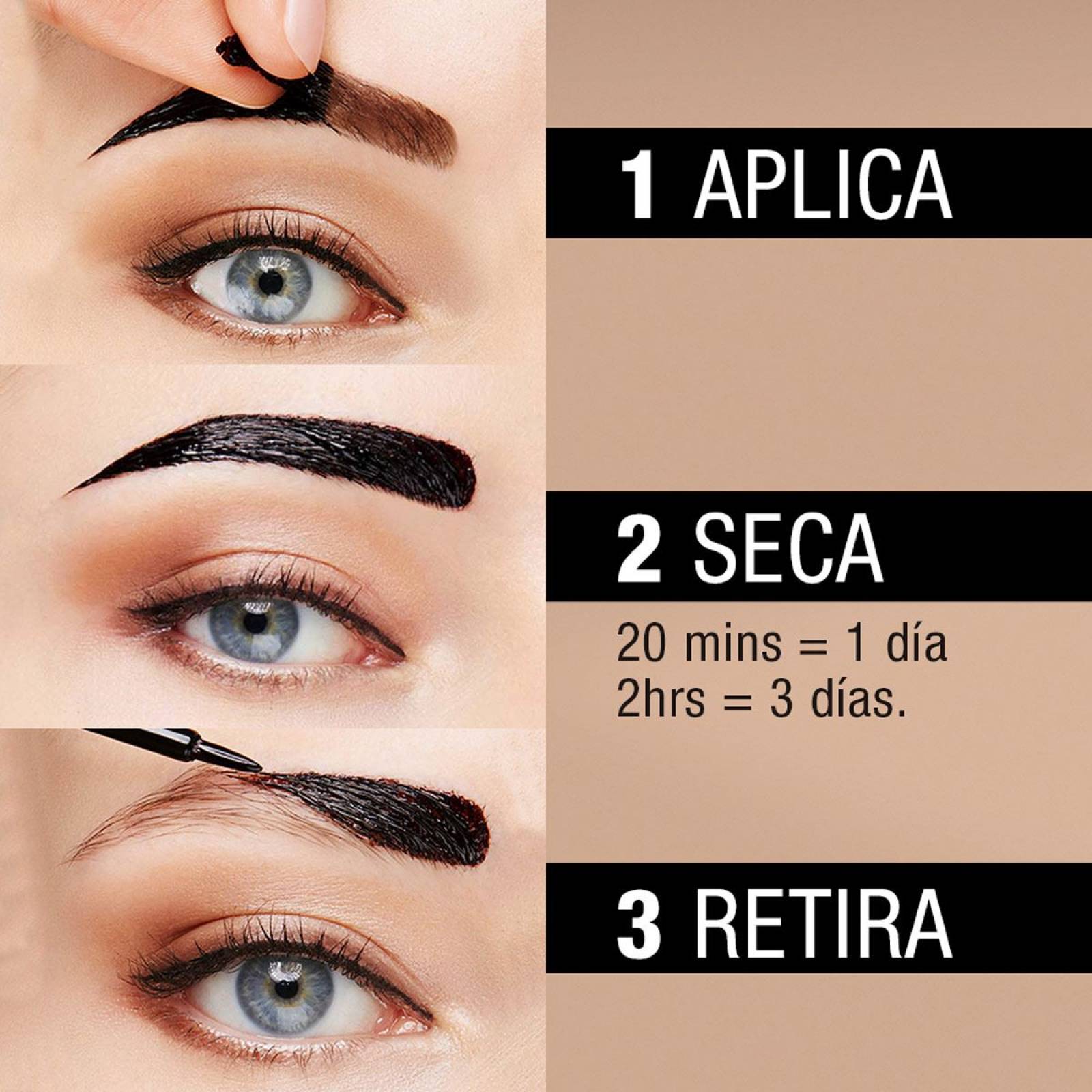 Tinta para Cejas Tattoo Brow 3 Days Maybelline Dark Brown