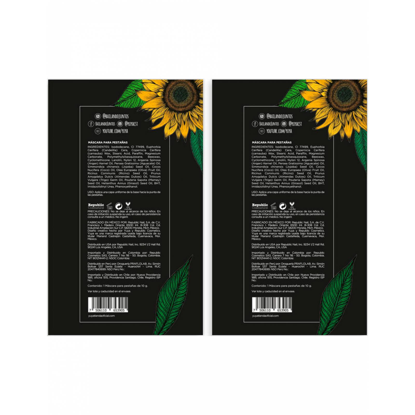 Yuya - Pack 2 Máscaras para pestañas 10 aceites naturales
