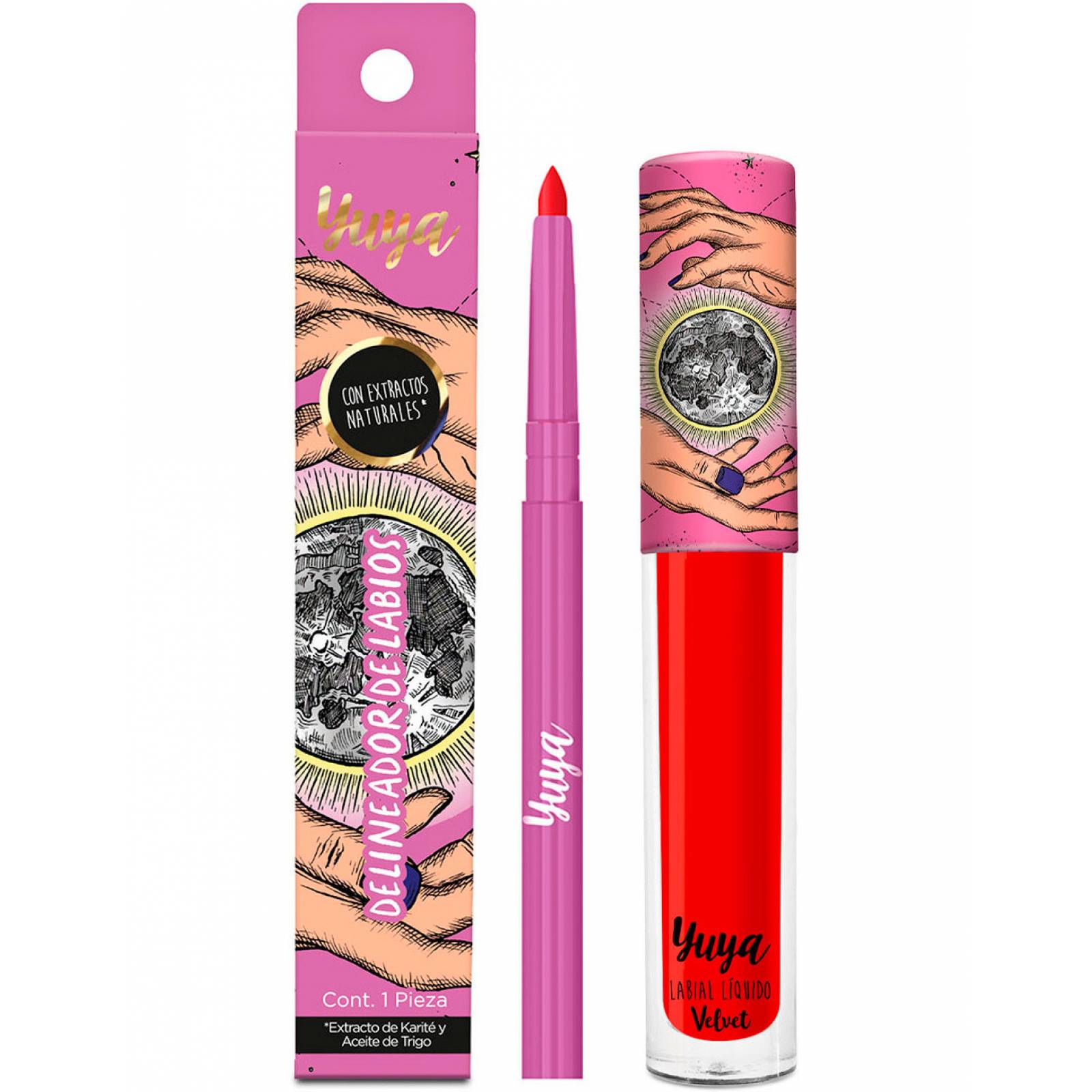 Yuya - Dúo Labial y Delineador Ramé (Rojo)