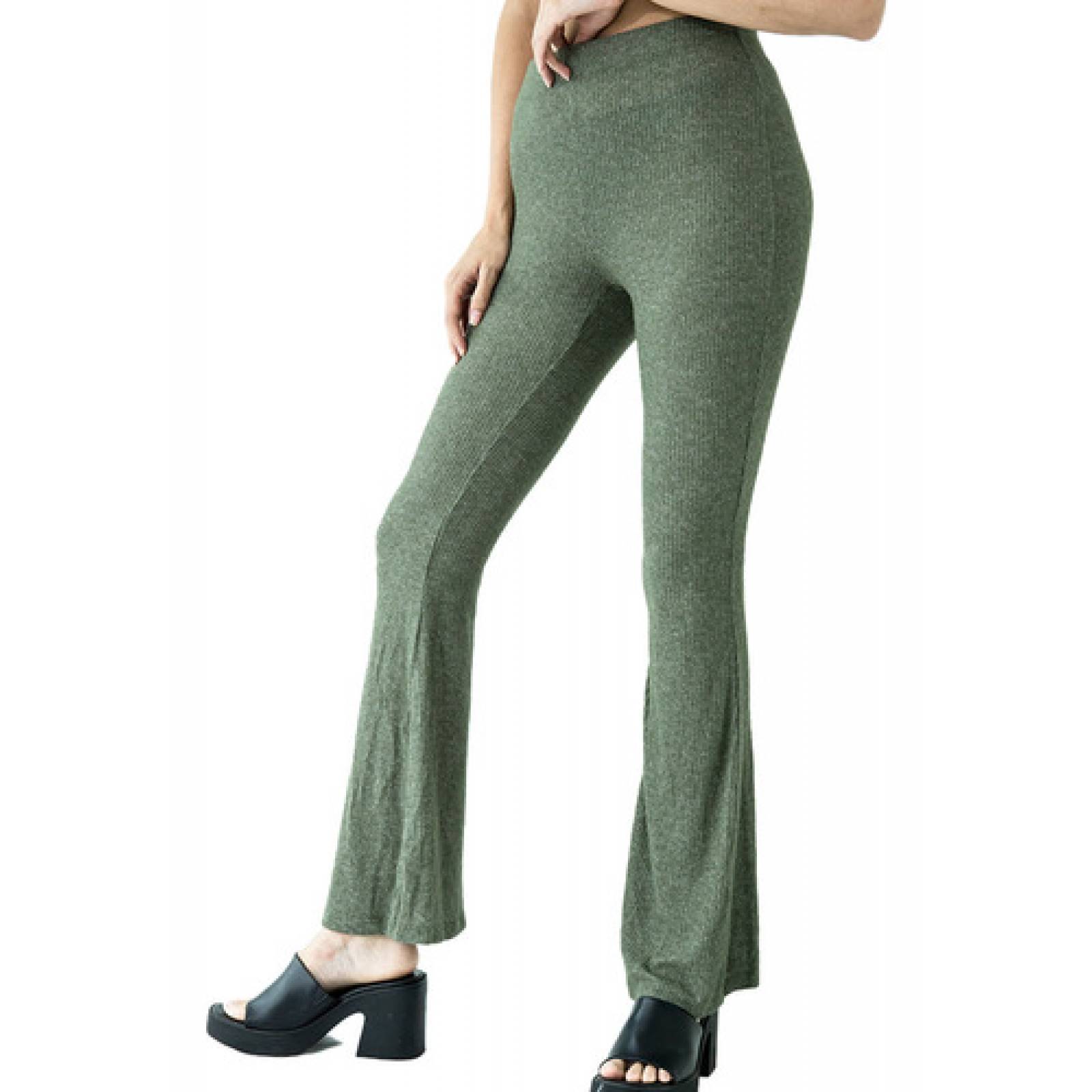 Leggings Acampanados Tiro Alto Tela Ultra Suave Y Elastica