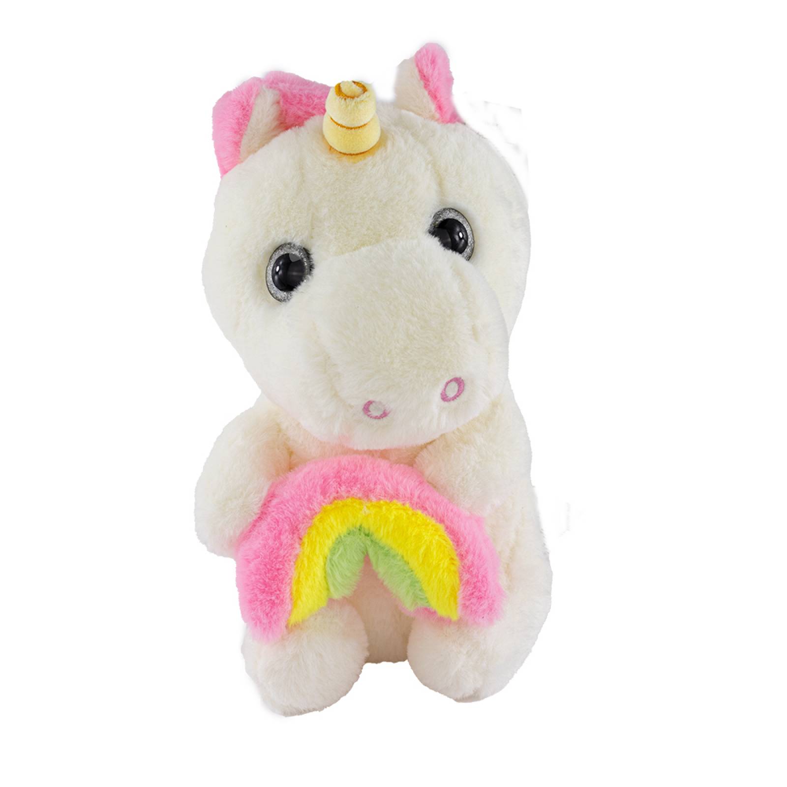 Unicornio Blanco 25cm Muñeco Suave de Peluche