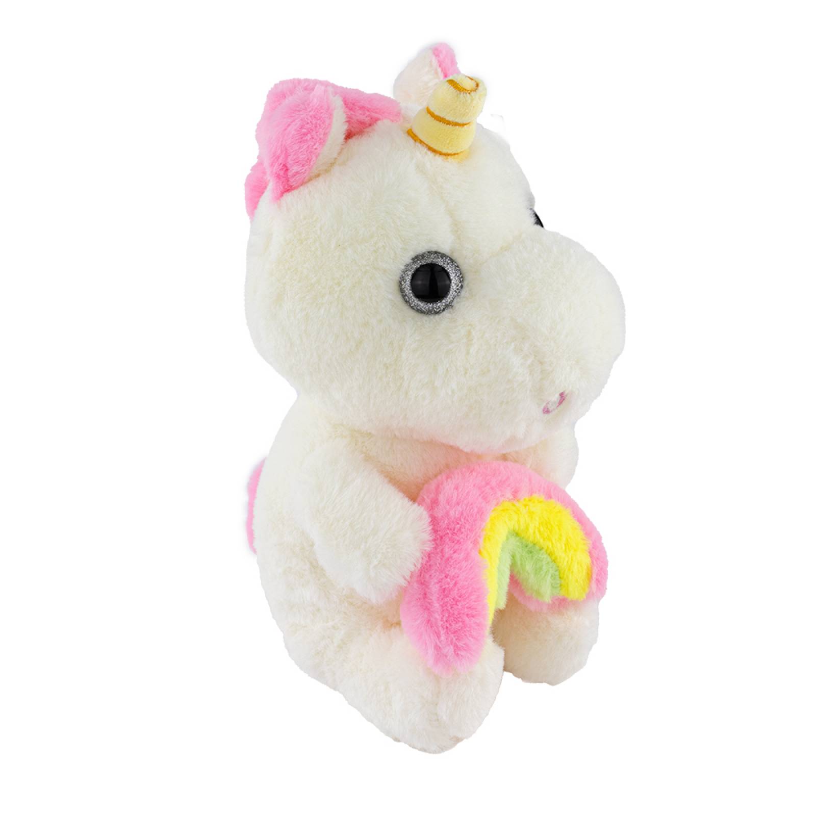 Unicornio Blanco 25cm Muñeco Suave de Peluche