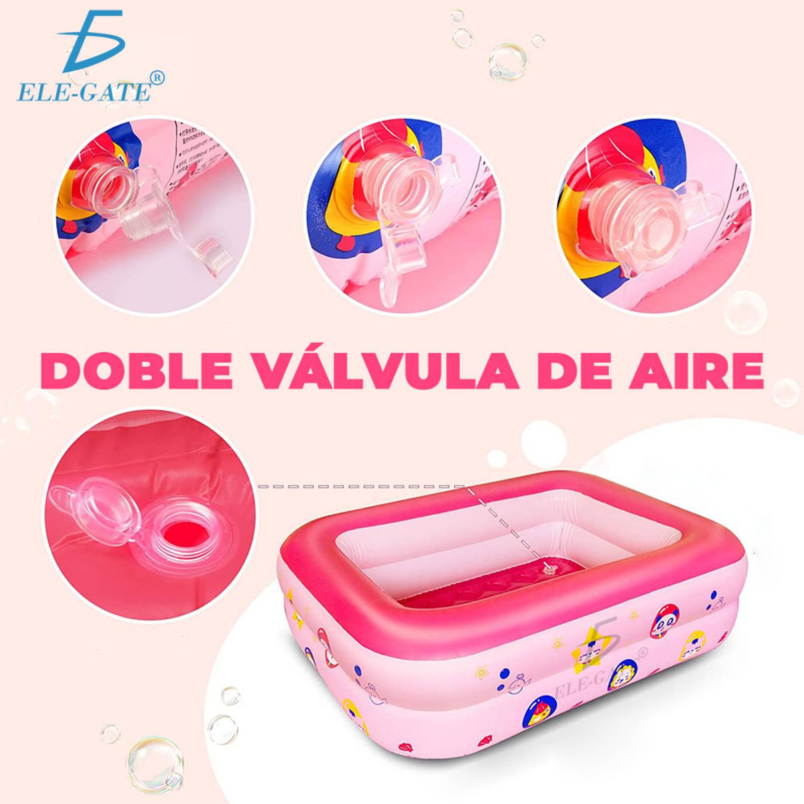 Piscina Inflable para el Hogar Rosa150*110*50 cm
