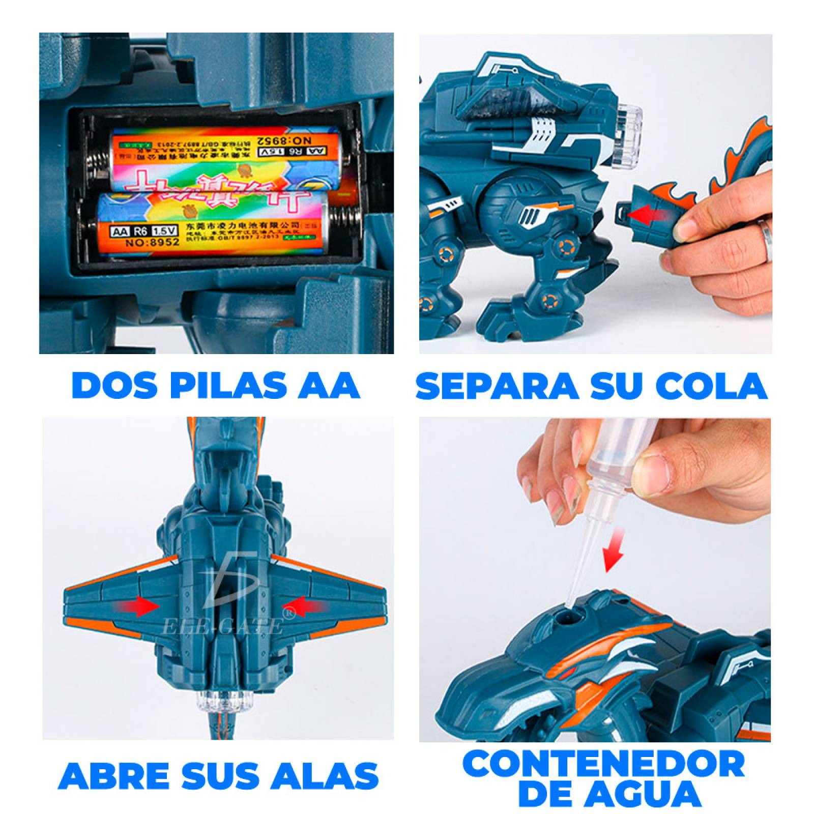 Spray Eléctrico Dinosaurio Mecánico Juguete Sonido Multifuncion