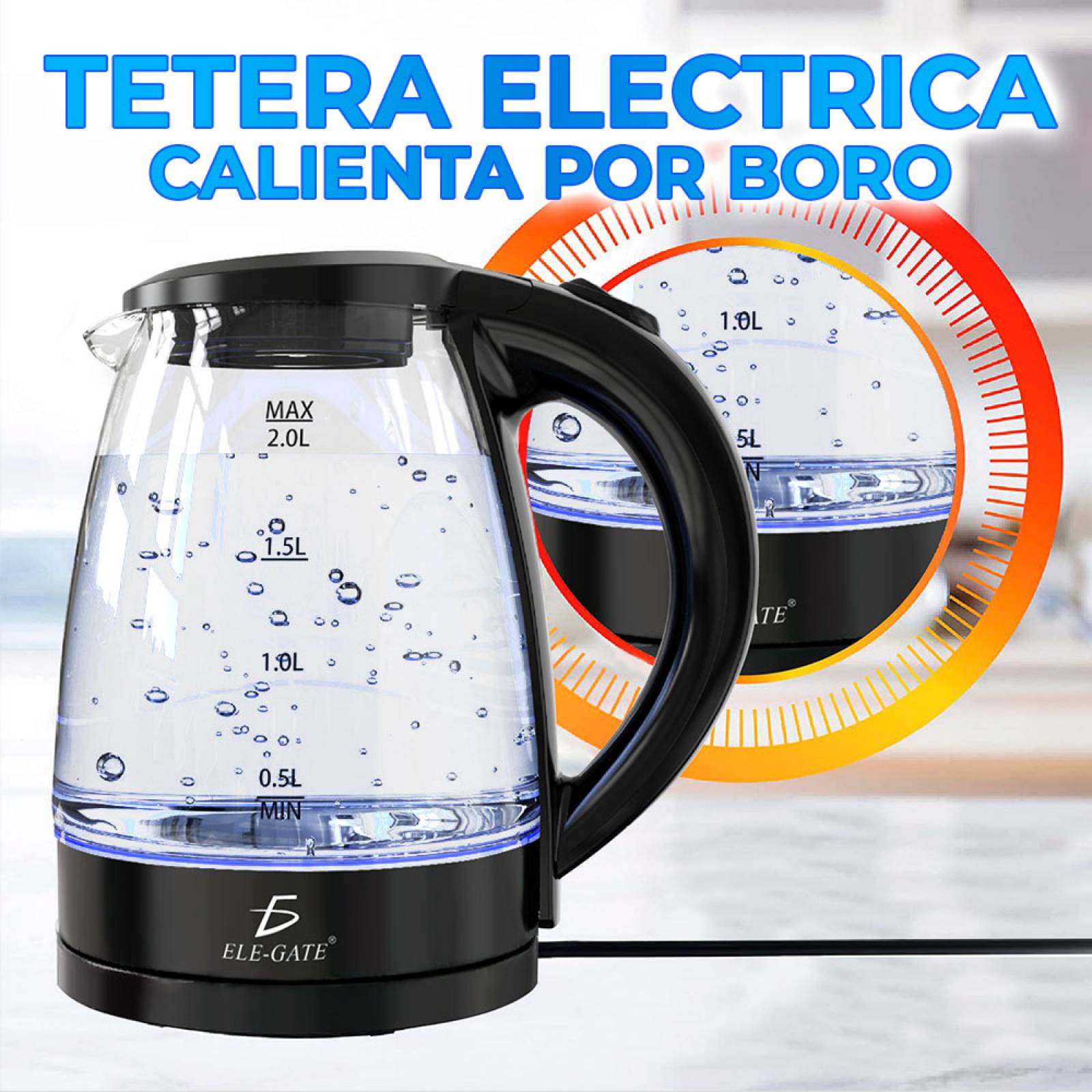 Tetera electrica de discount vidrio