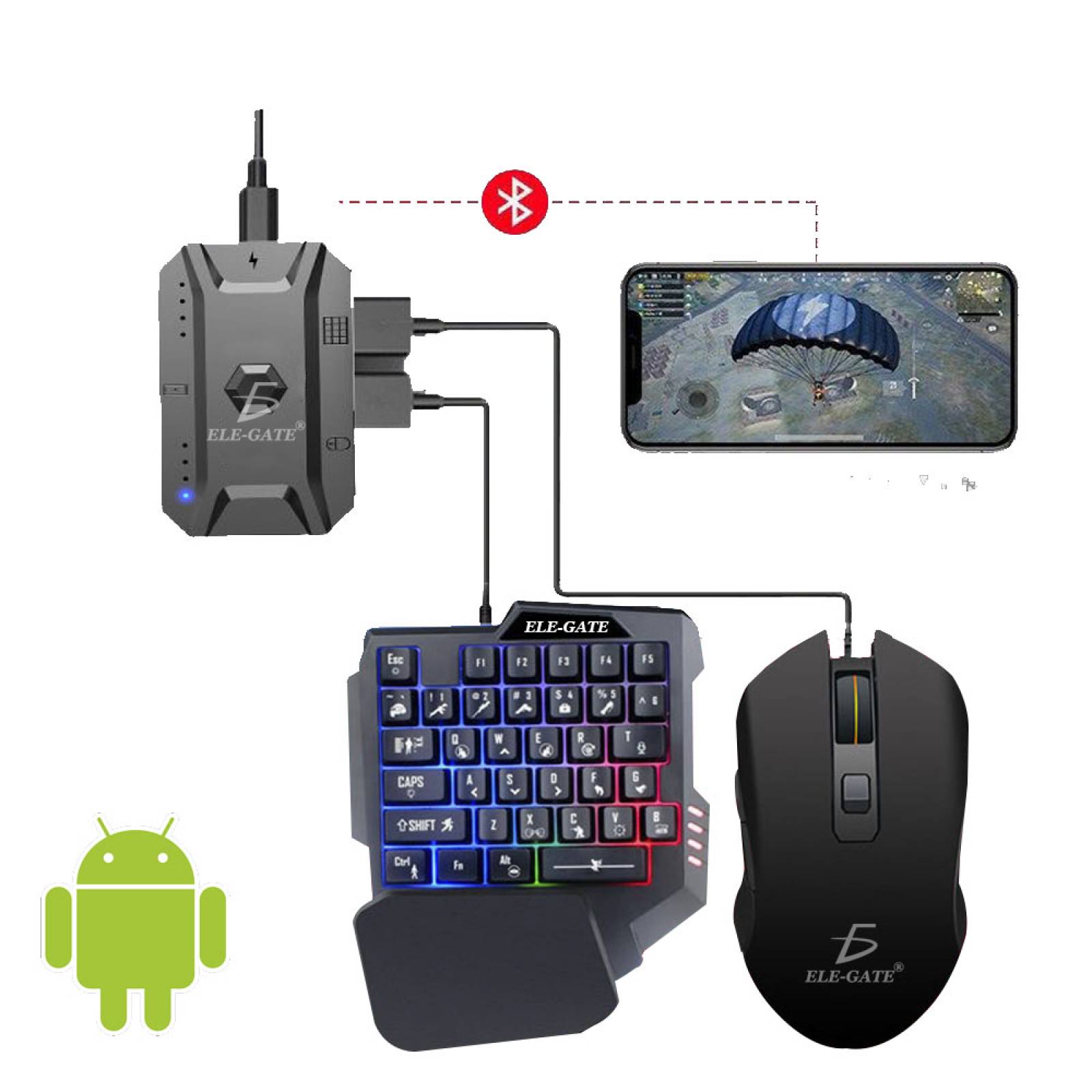 Bluetooth Convertidor Mouse Teclado Para Pc Celular y Tableta Android