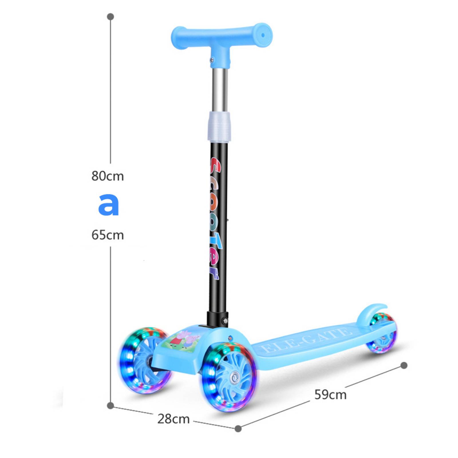 Patin Diablo Scooter Montable 3 Ruedas Luces Led Patineta