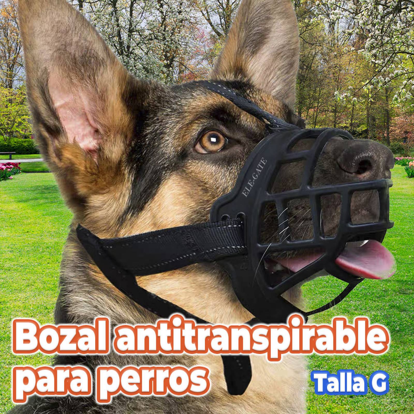 Bozal de Silicona Transpirable para Perros Grandes - Control Efectivo y Comodidad