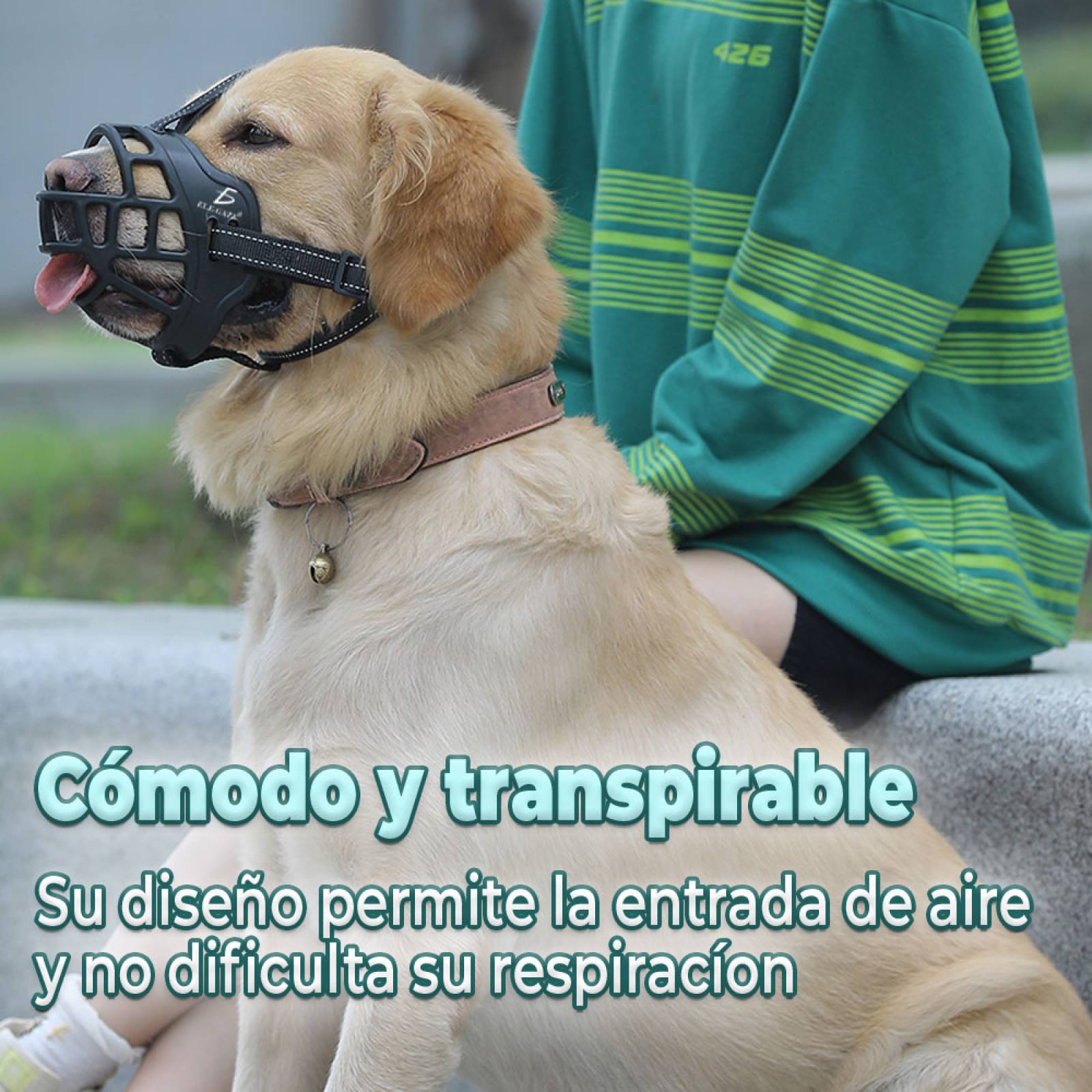Bozal de Silicona Transpirable para Perros Grandes - Control Efectivo y Comodidad