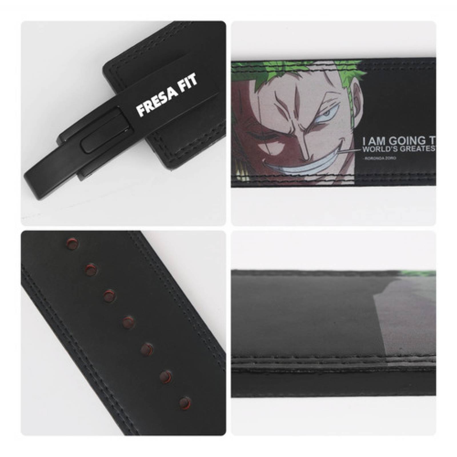 Cinto Faja Powerlift Gym Pesas Anime One Piece Zoro Cara Sbd